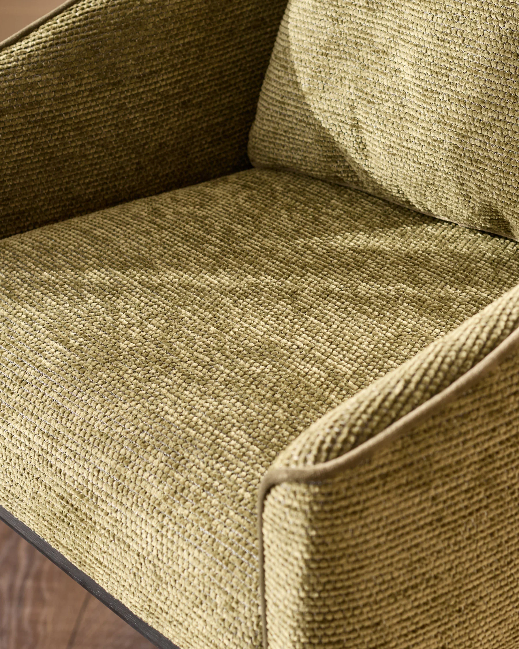 Julep olive green chenille bar stool - Image 8
