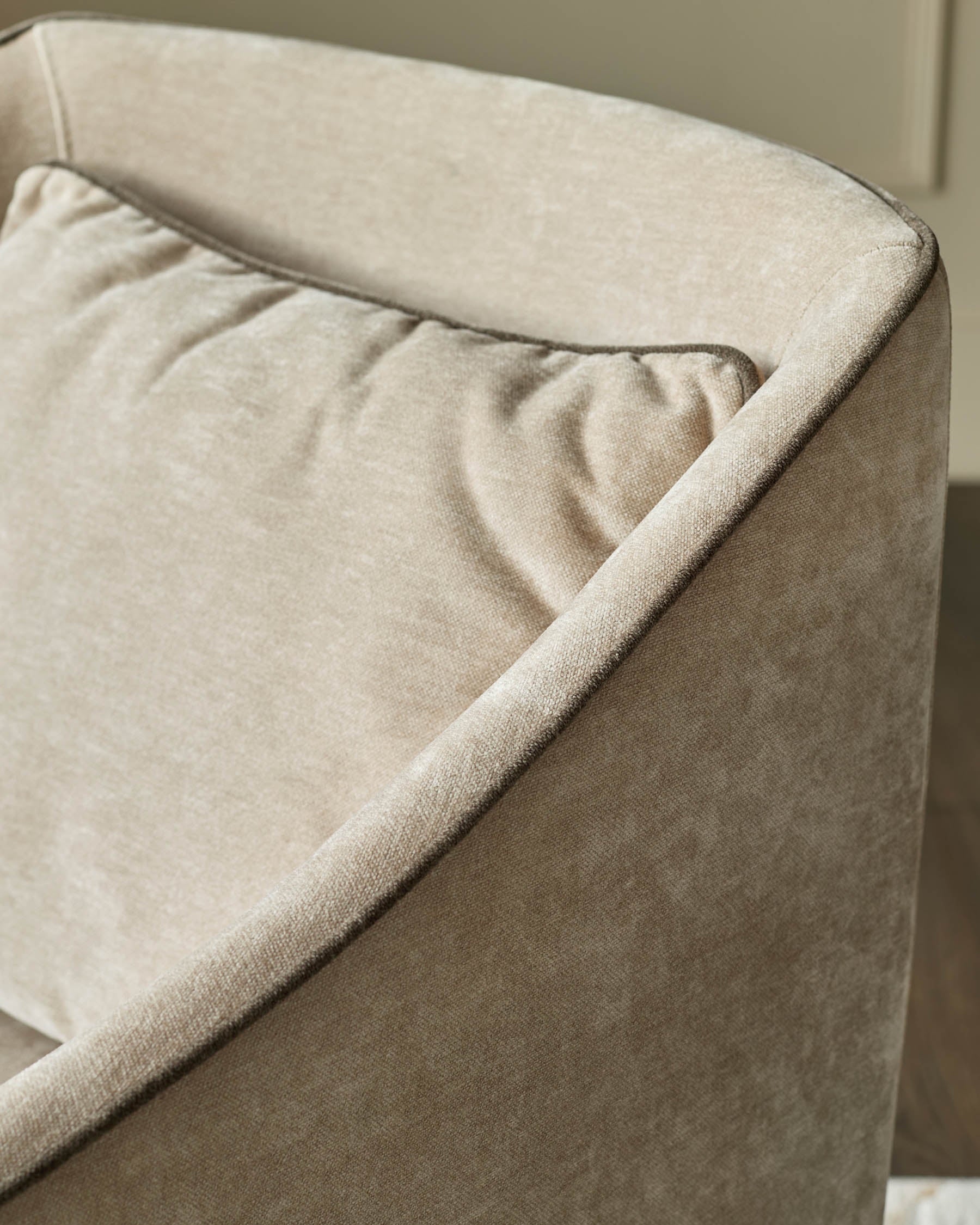 Julep champagne chenille dining chair - Image 5