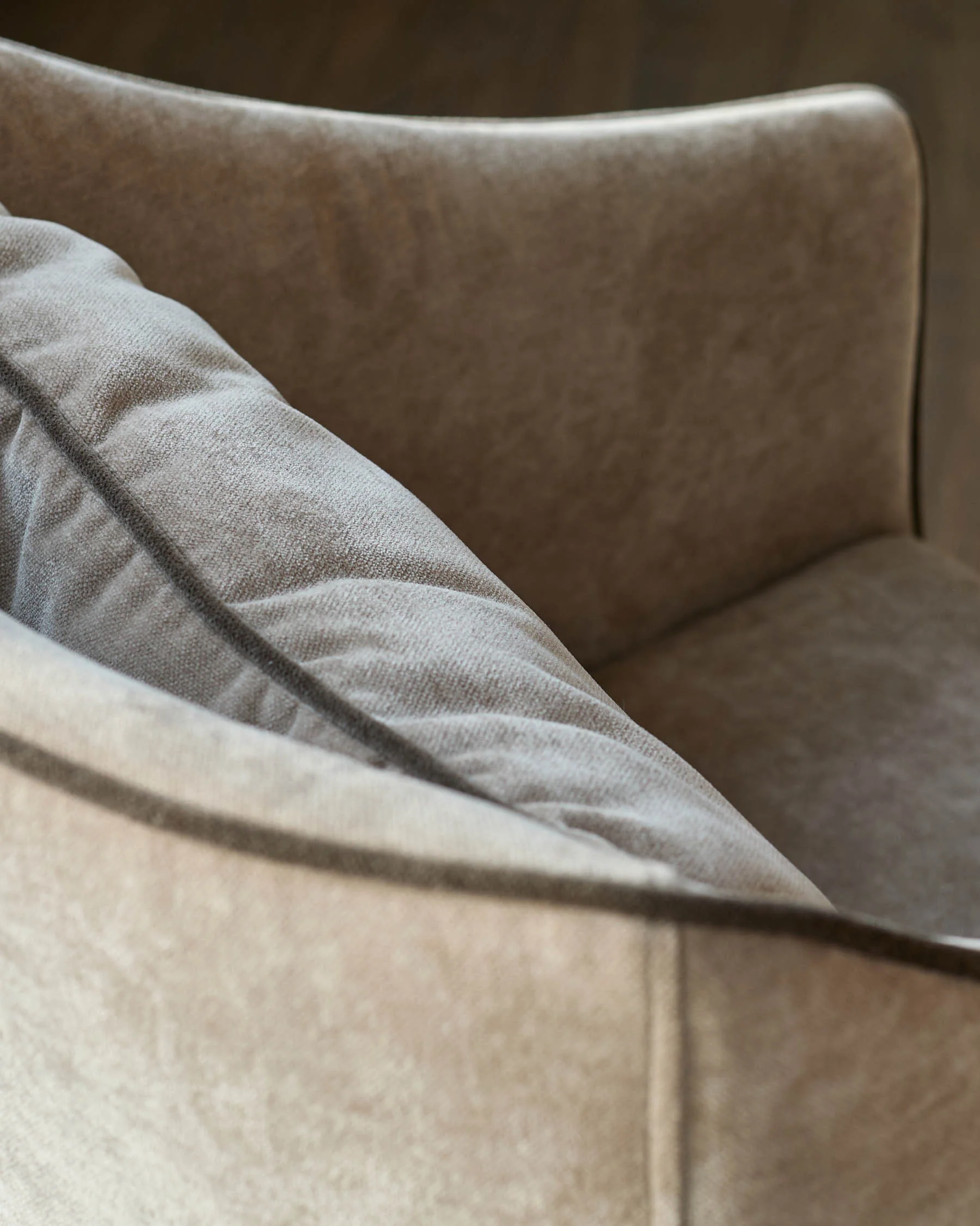 Julep champagne chenille dining chair - Image 7