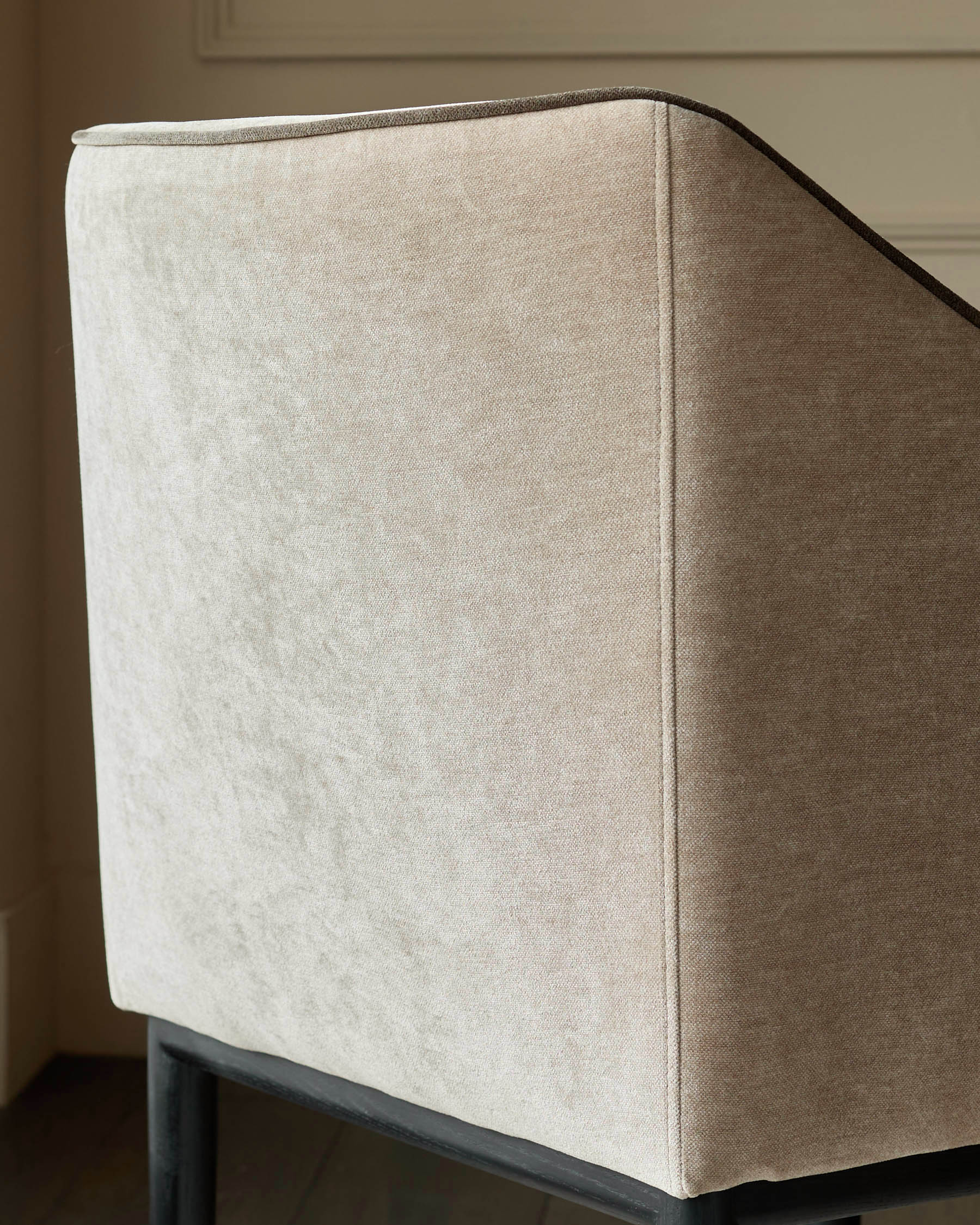 Julep champagne chenille dining chair - Image 8