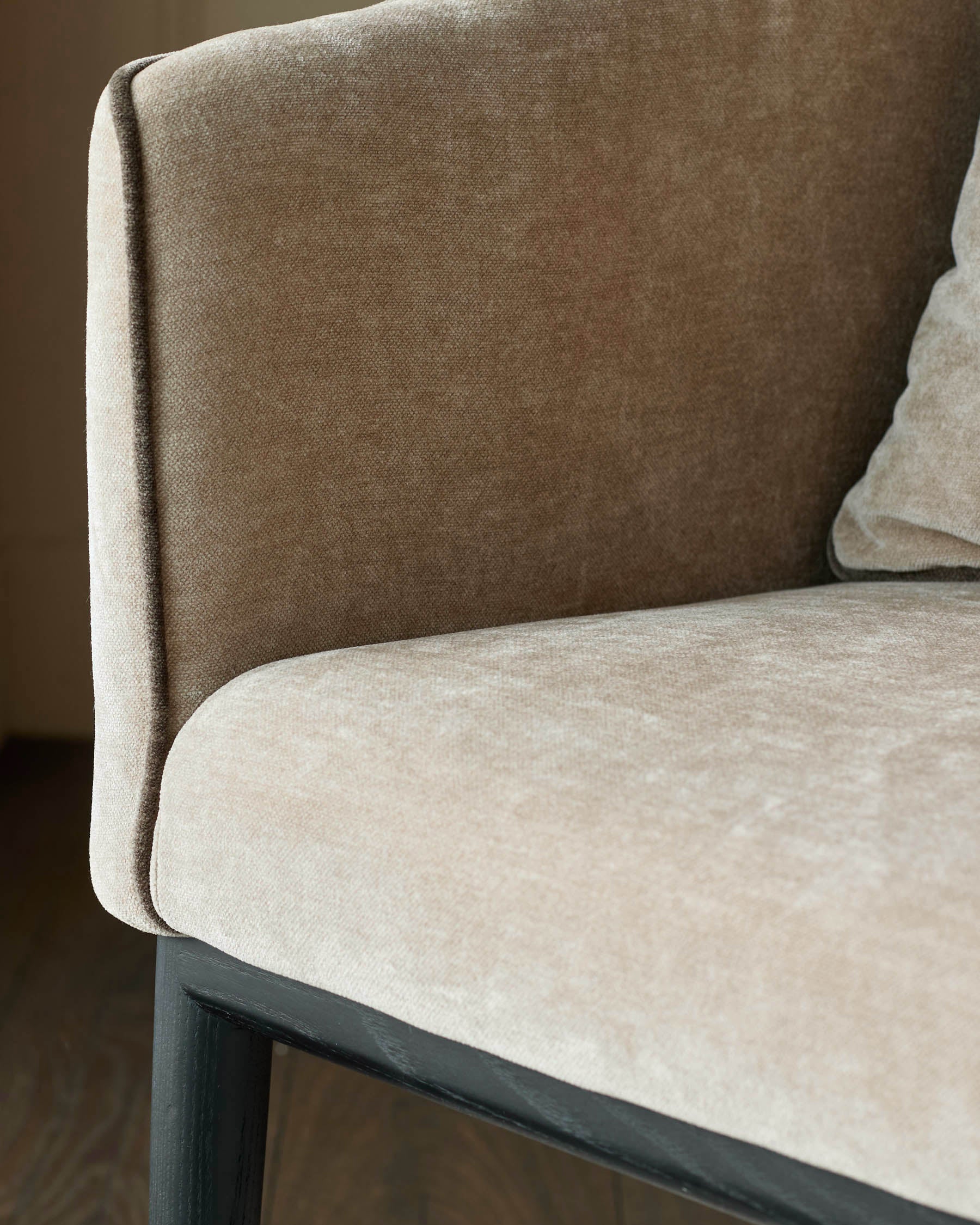 Julep champagne chenille dining chair - Image 9