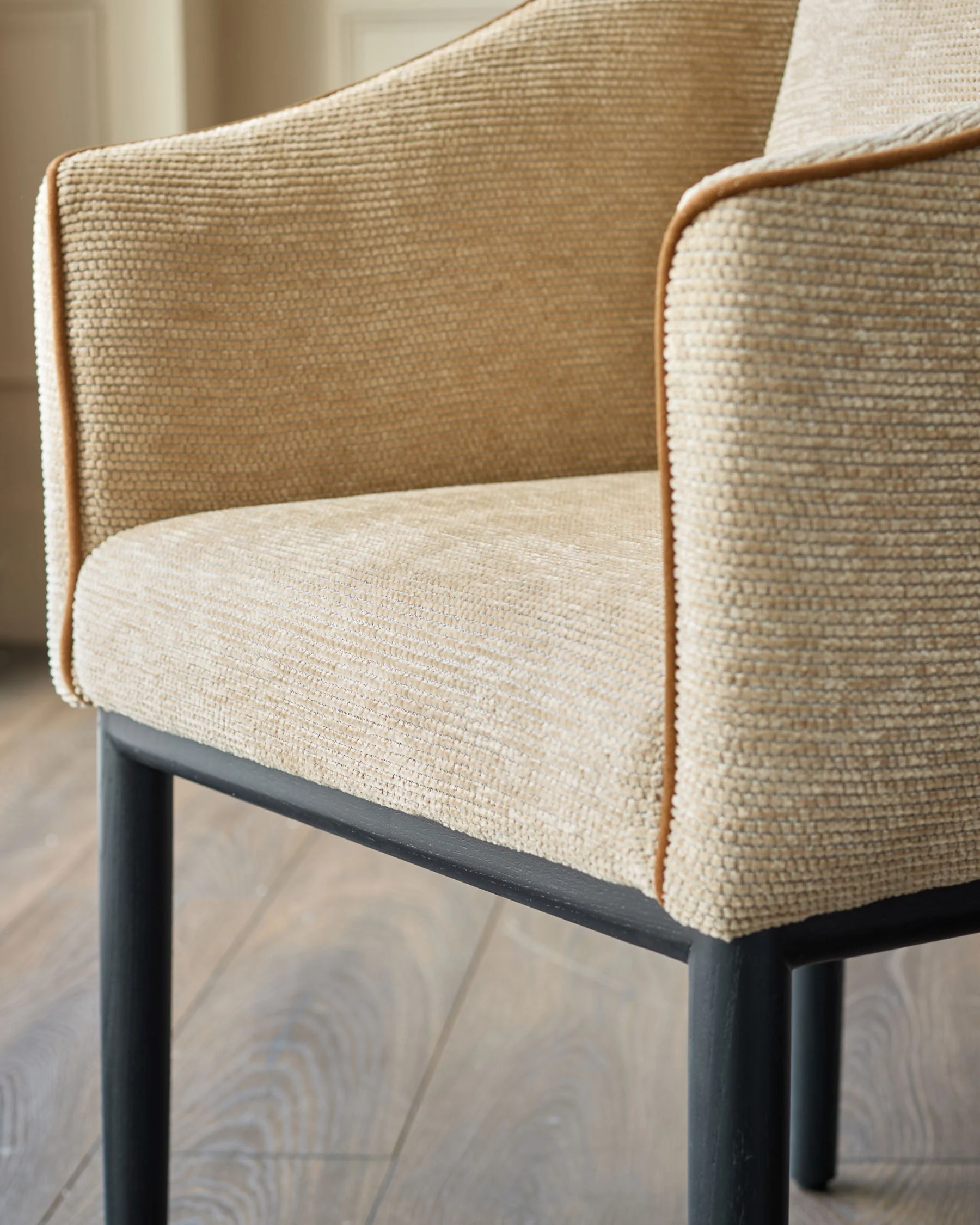 Julep honey chenille dining chair - Image 5
