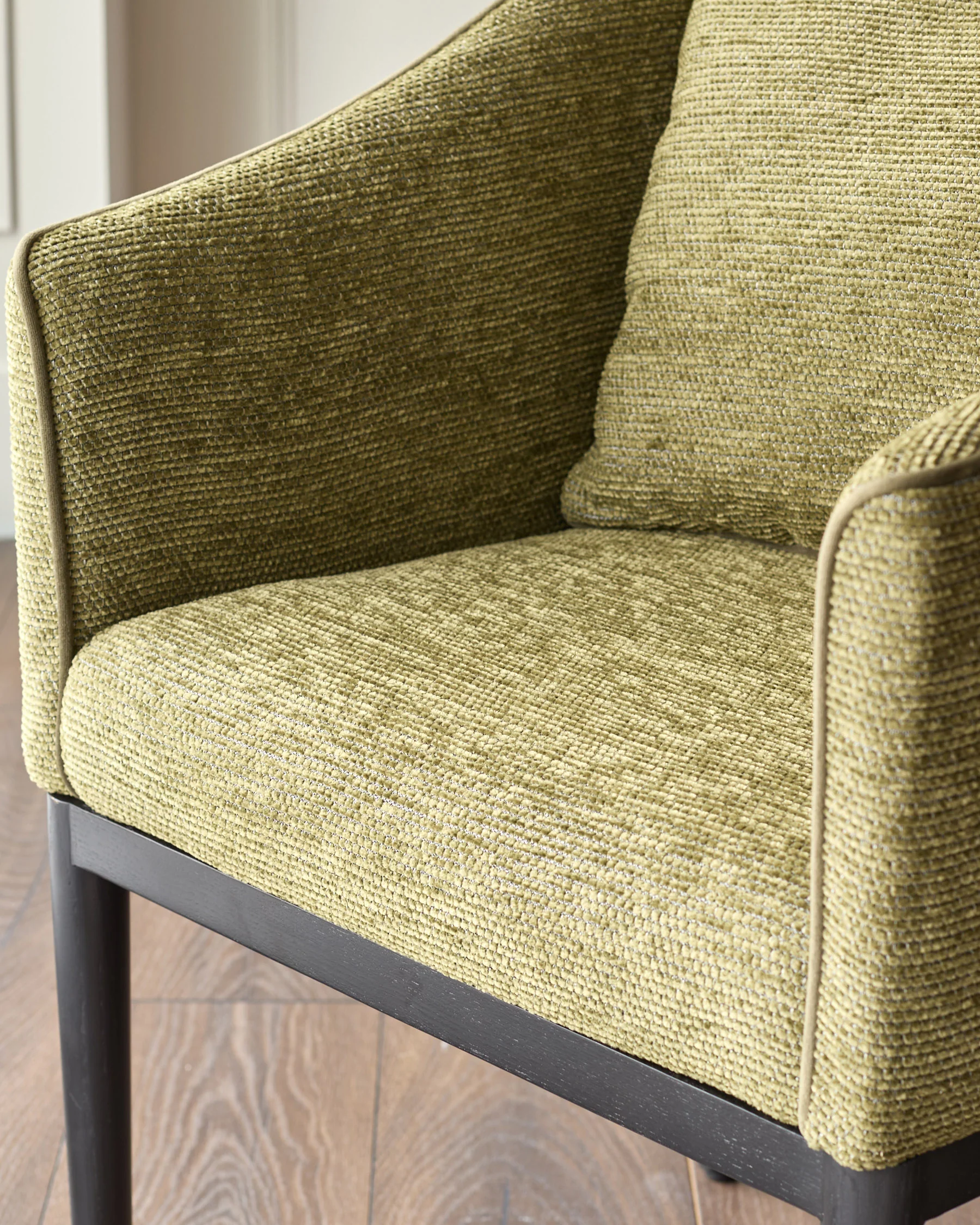 Julep olive green chenille dining chair - Image 7