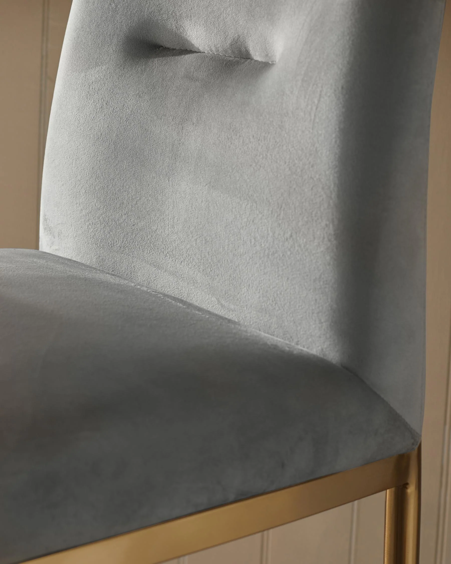 Keira dark grey velvet bar stool - Image 9