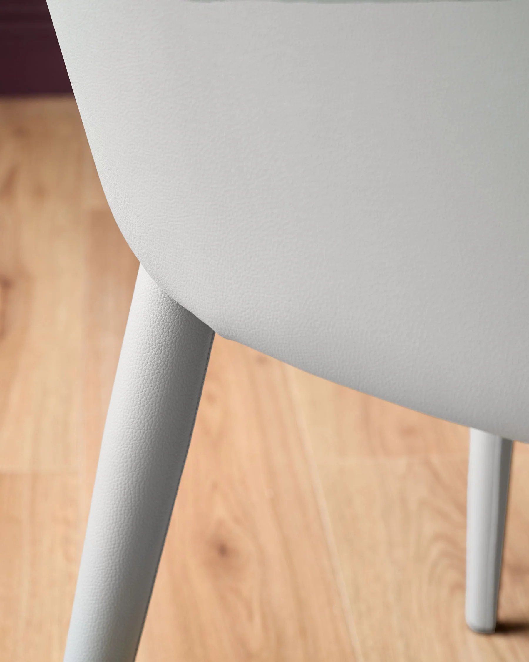 Kyro Light Grey Faux Leather Dining Chair - Image 5