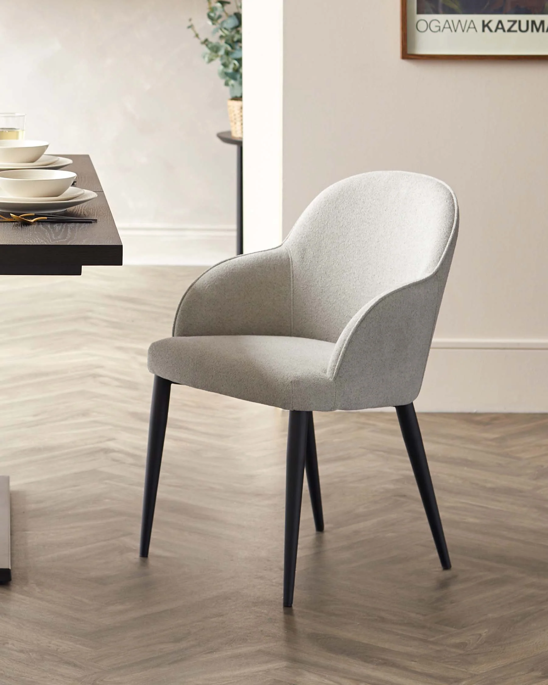 Lani Light Grey Boucle Dining Chair Pair Test - Image 5
