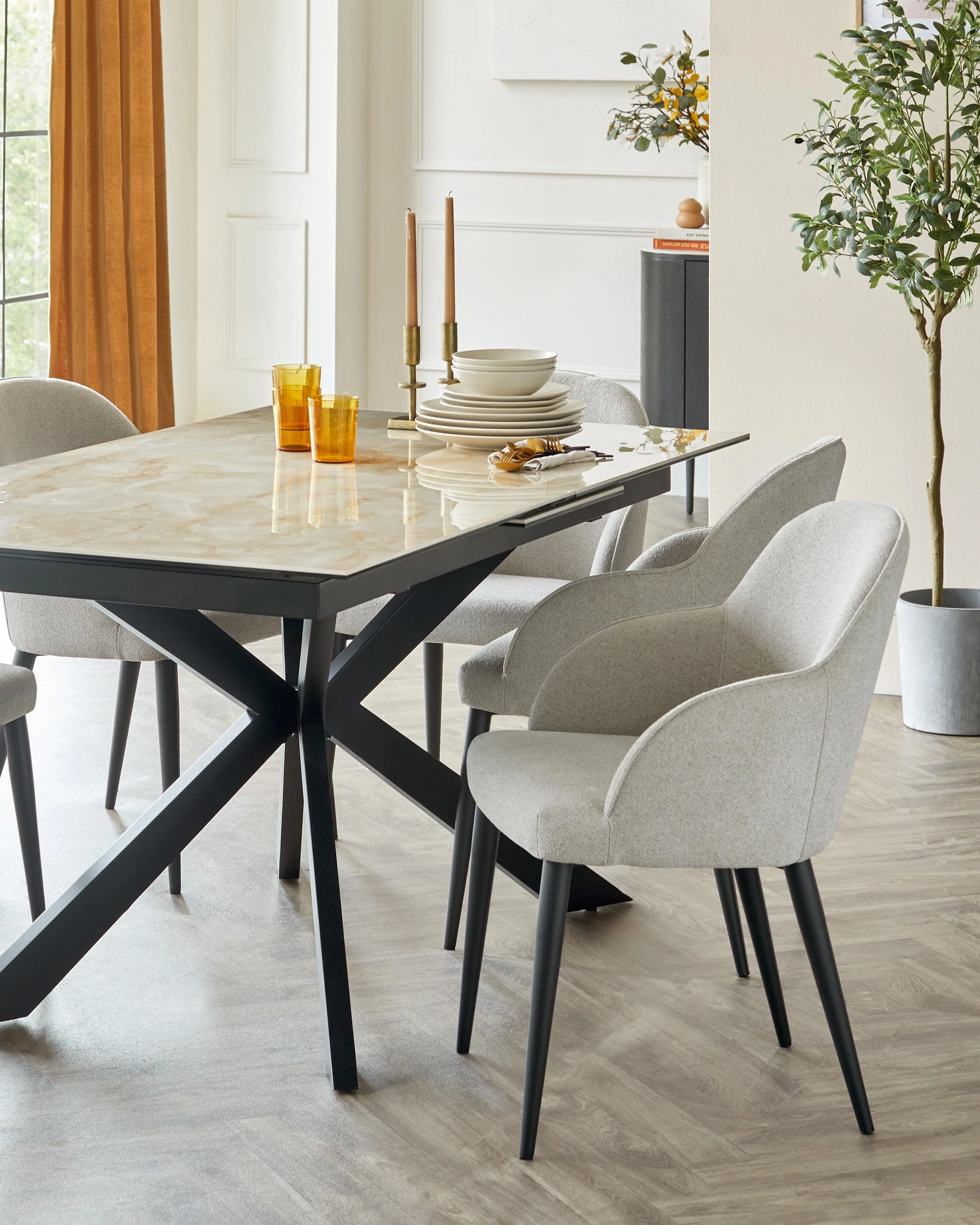 Lani Light Grey Boucle Dining Chair Pair Test - Image 6