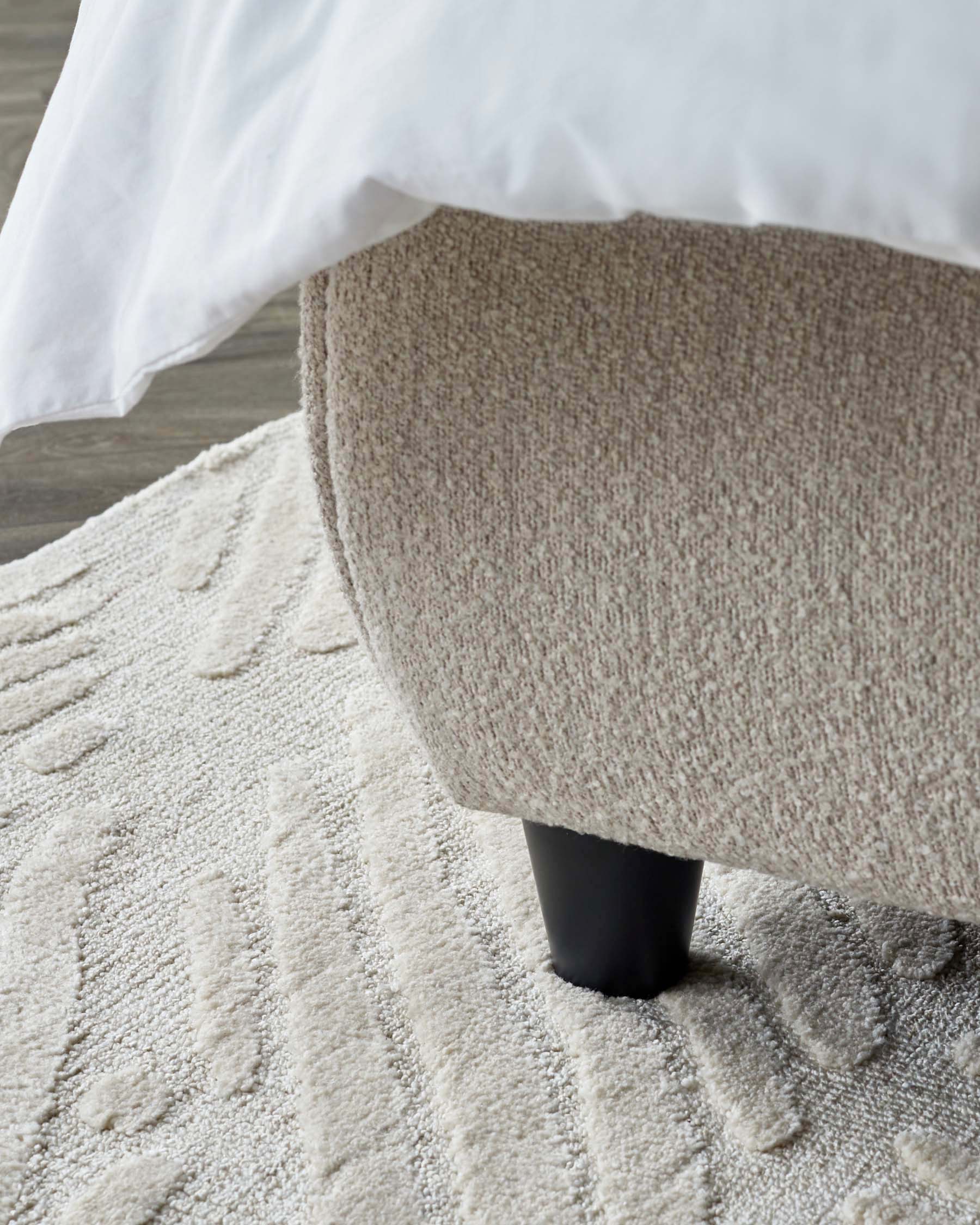 Lani Soft Boucle Natural King Ottoman Ottoman Storage Bed - Image 5