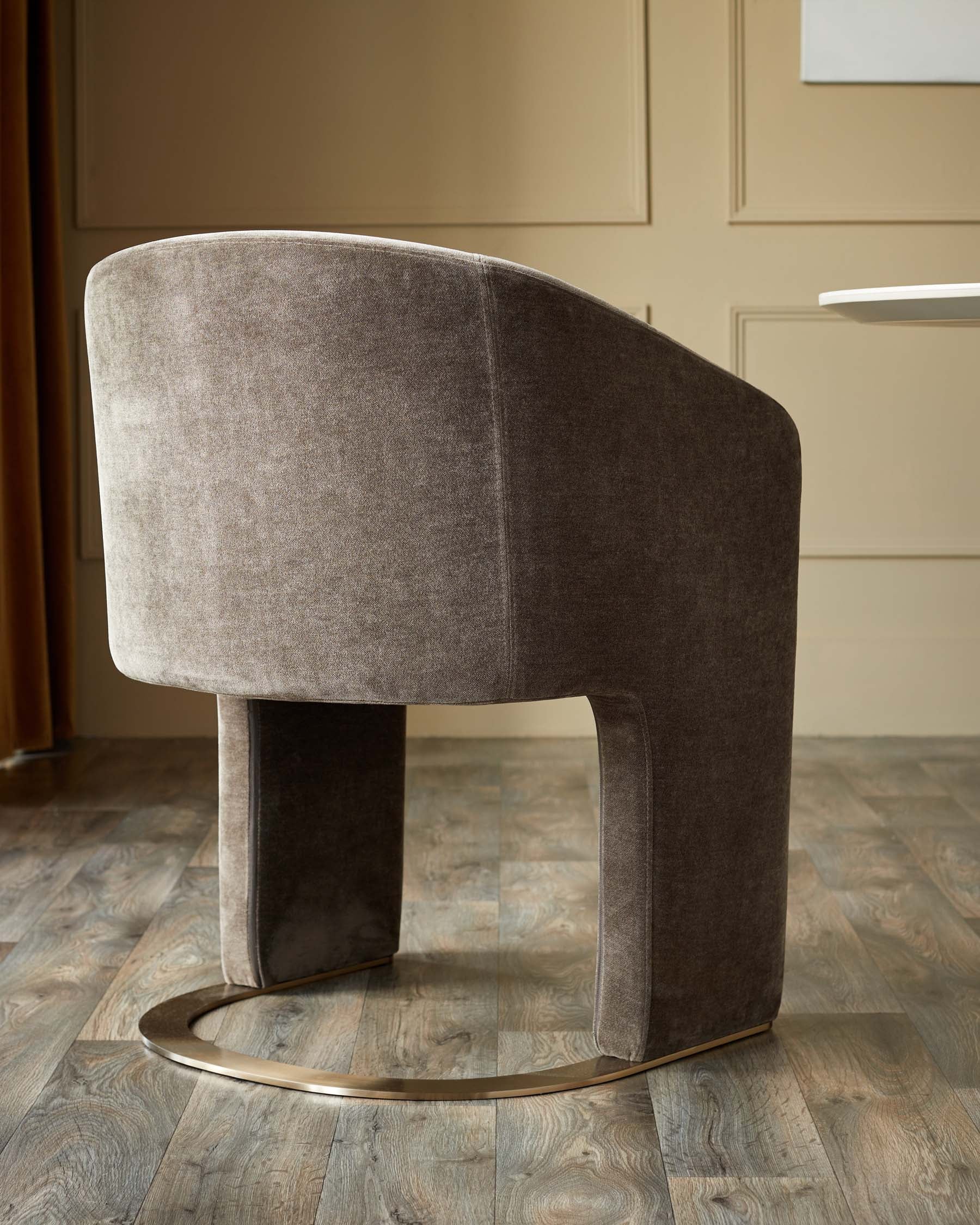 Leighton mocha chenille dining chair - Image 3
