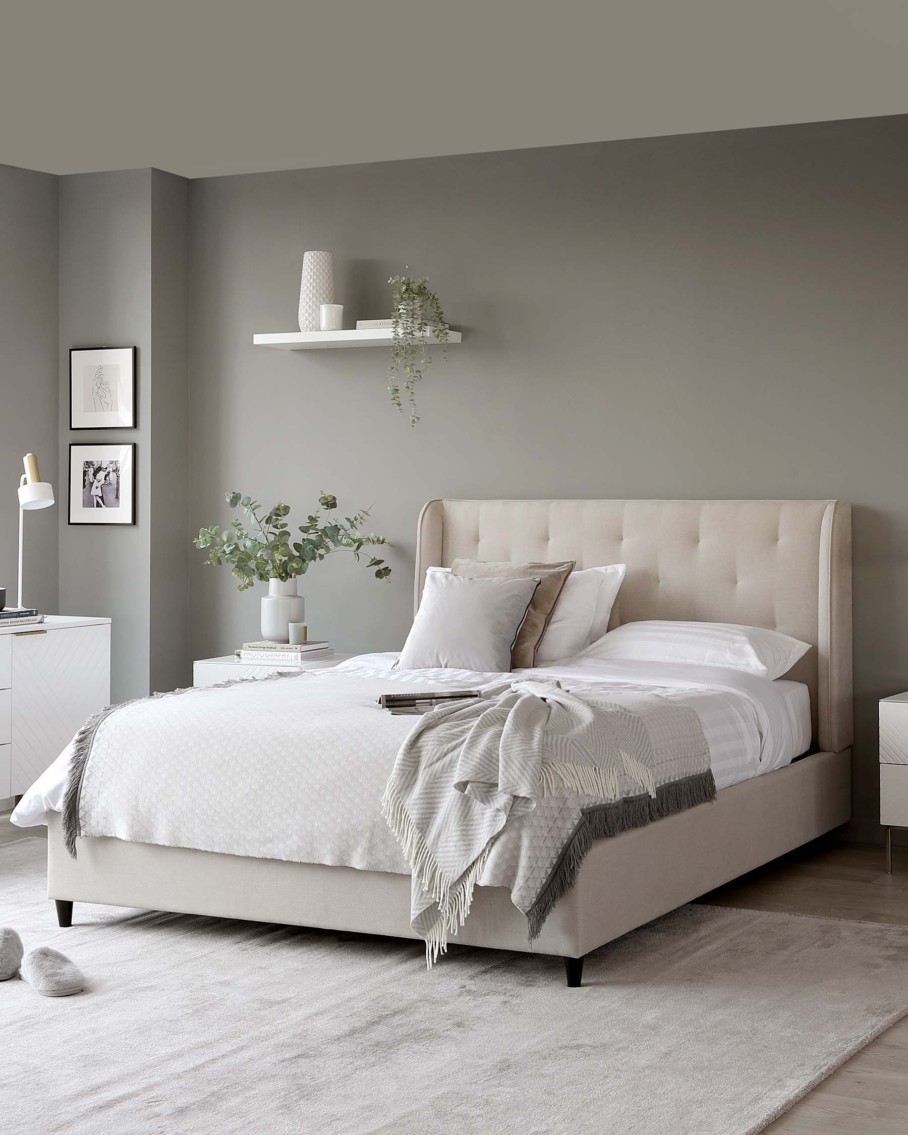 Lenora Cream Fabric King Size Ottoman Storage Bed
