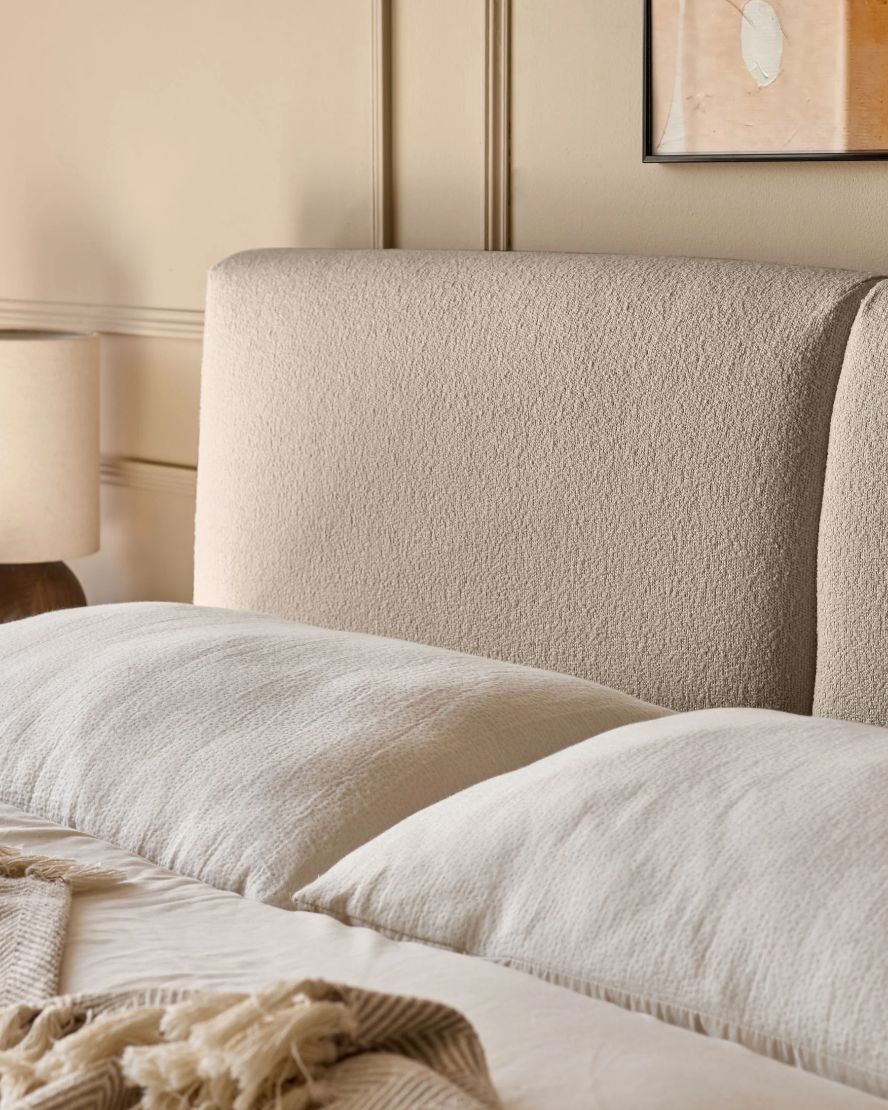 Leona Natural Soft Boucle Double Ottoman Ottoman Storage Bed - Image 5