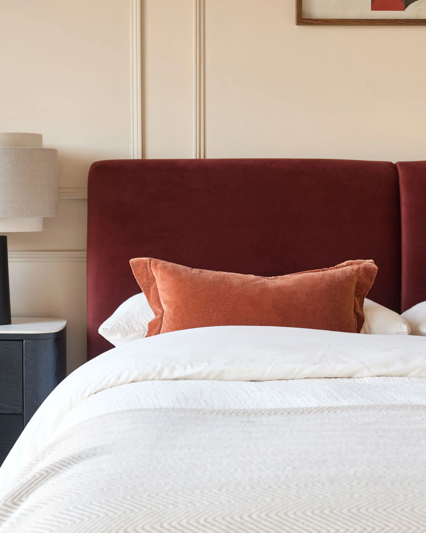 Leona toffee red velvet super king size ottoman bed - Image 8
