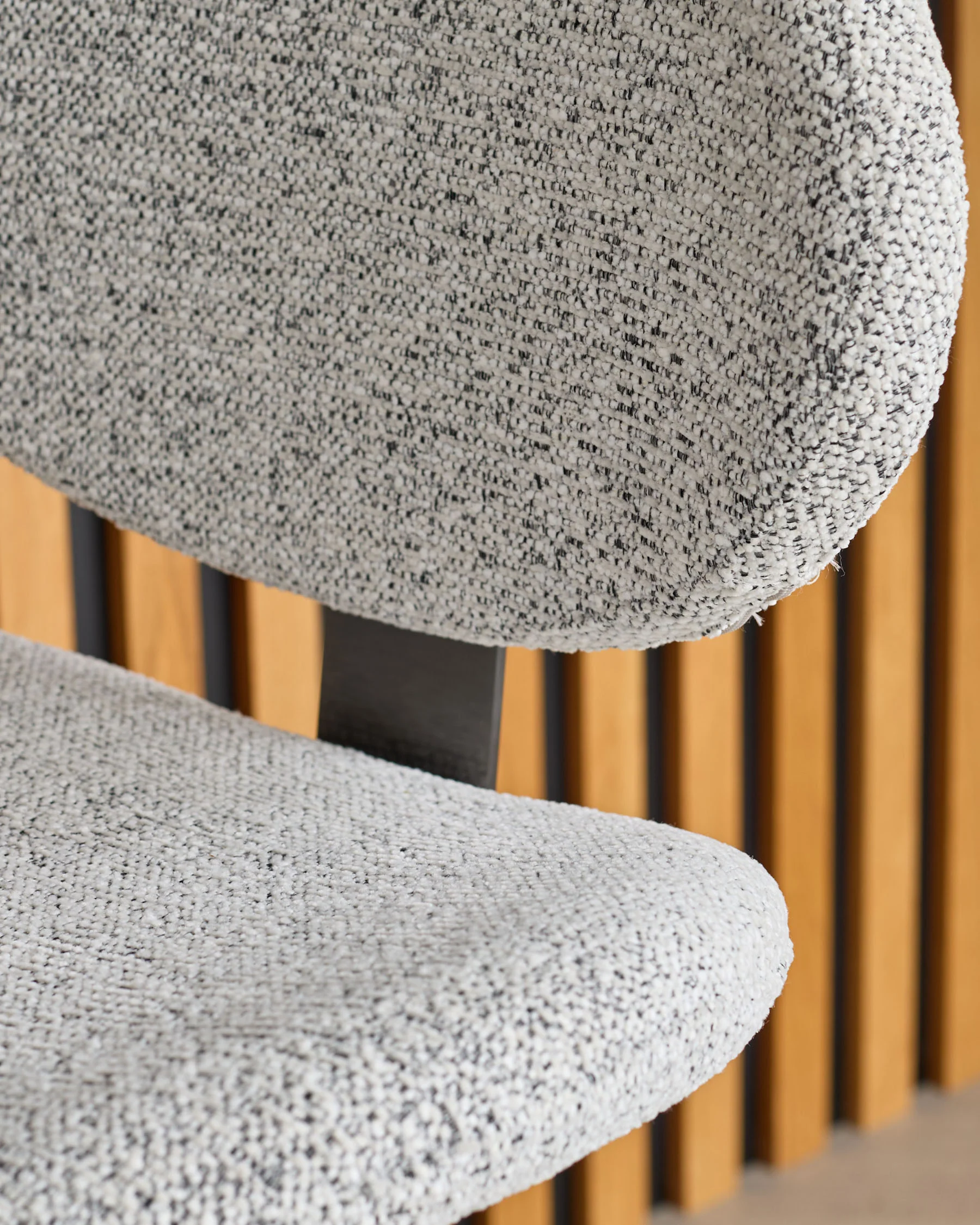 Lilah grey fabric gas lift bar stool - Image 11