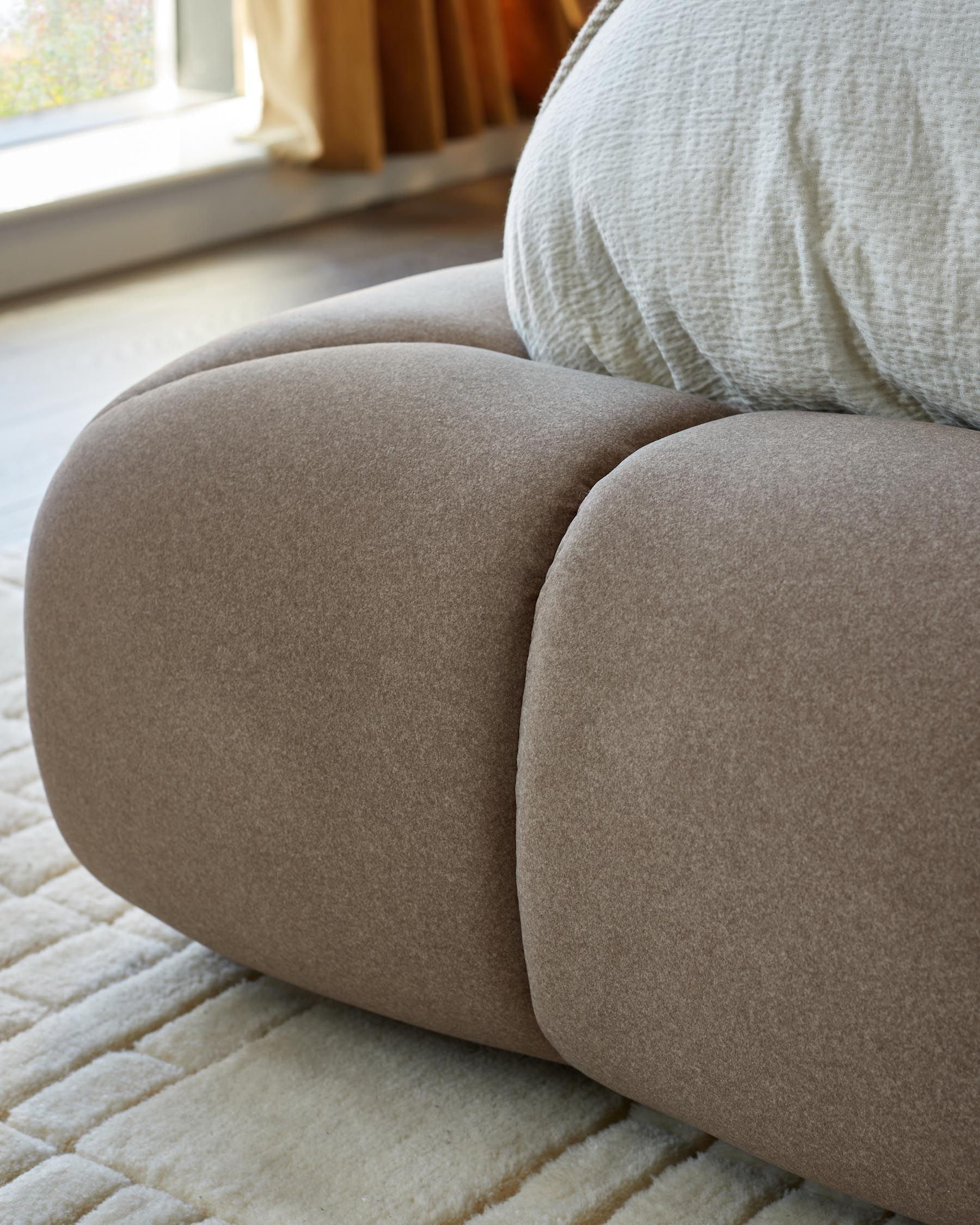 Lillian mocha fabric super king ottoman storage bed - Image 6