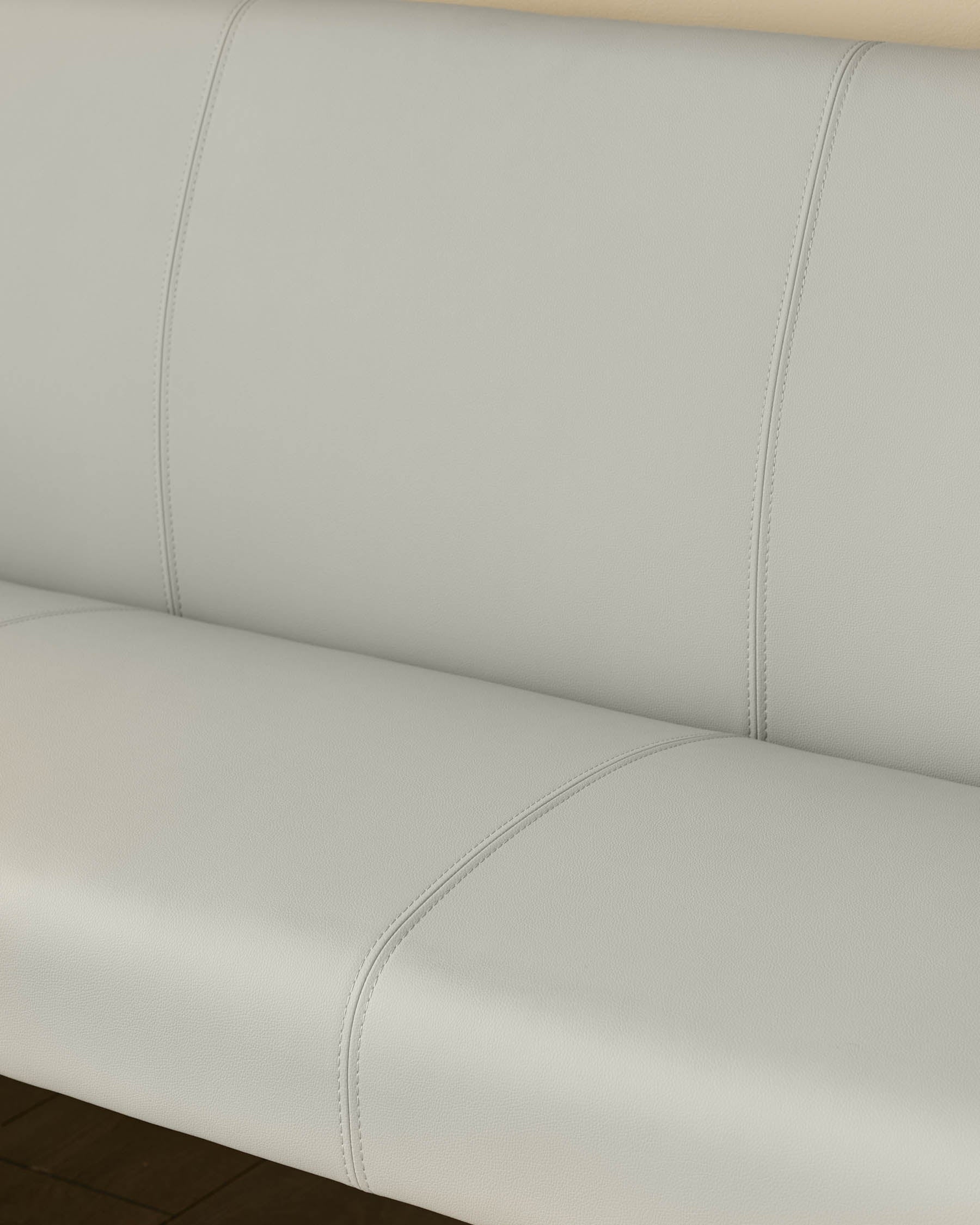 Loop 5 Seater Light Grey Faux Leather & Black Leg Left Hand Corner Dining Bench - Image 5