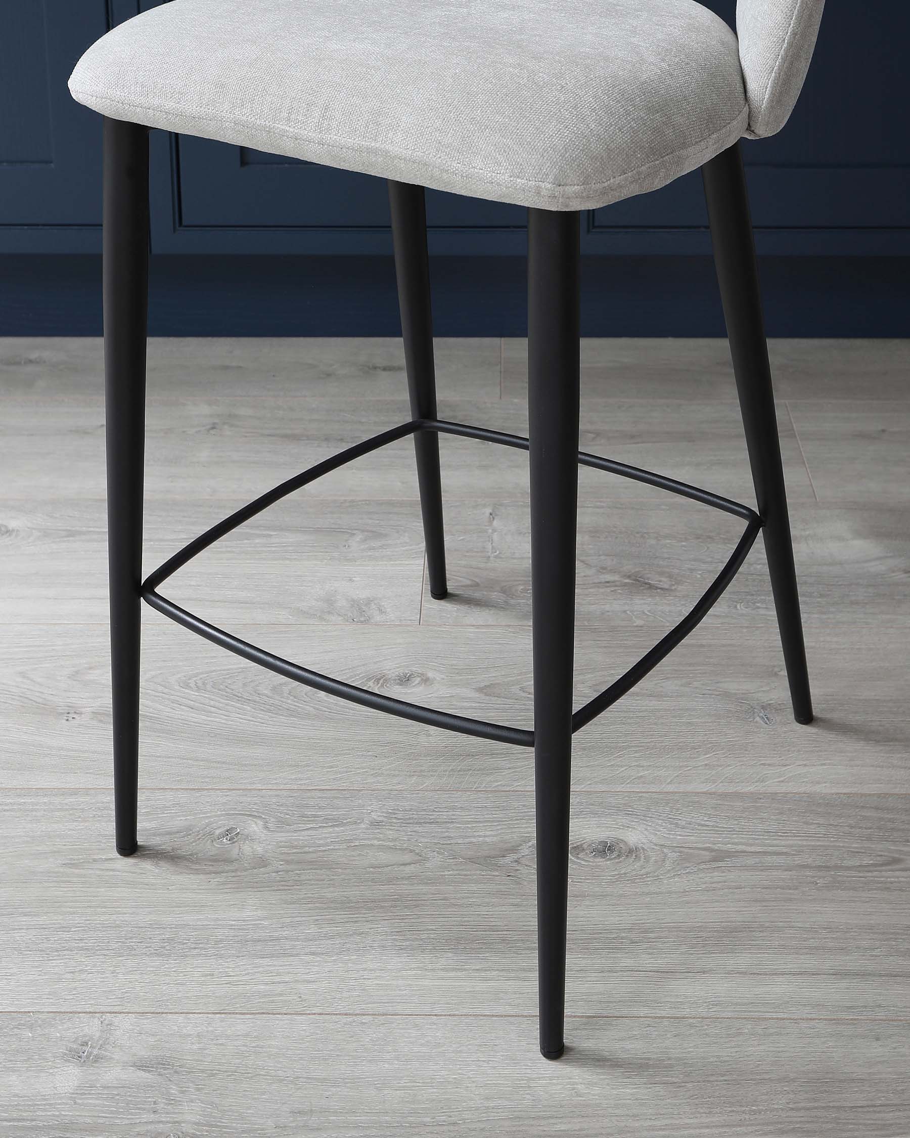 Lottie Mid Grey Fabric Bar Stool - Image 8