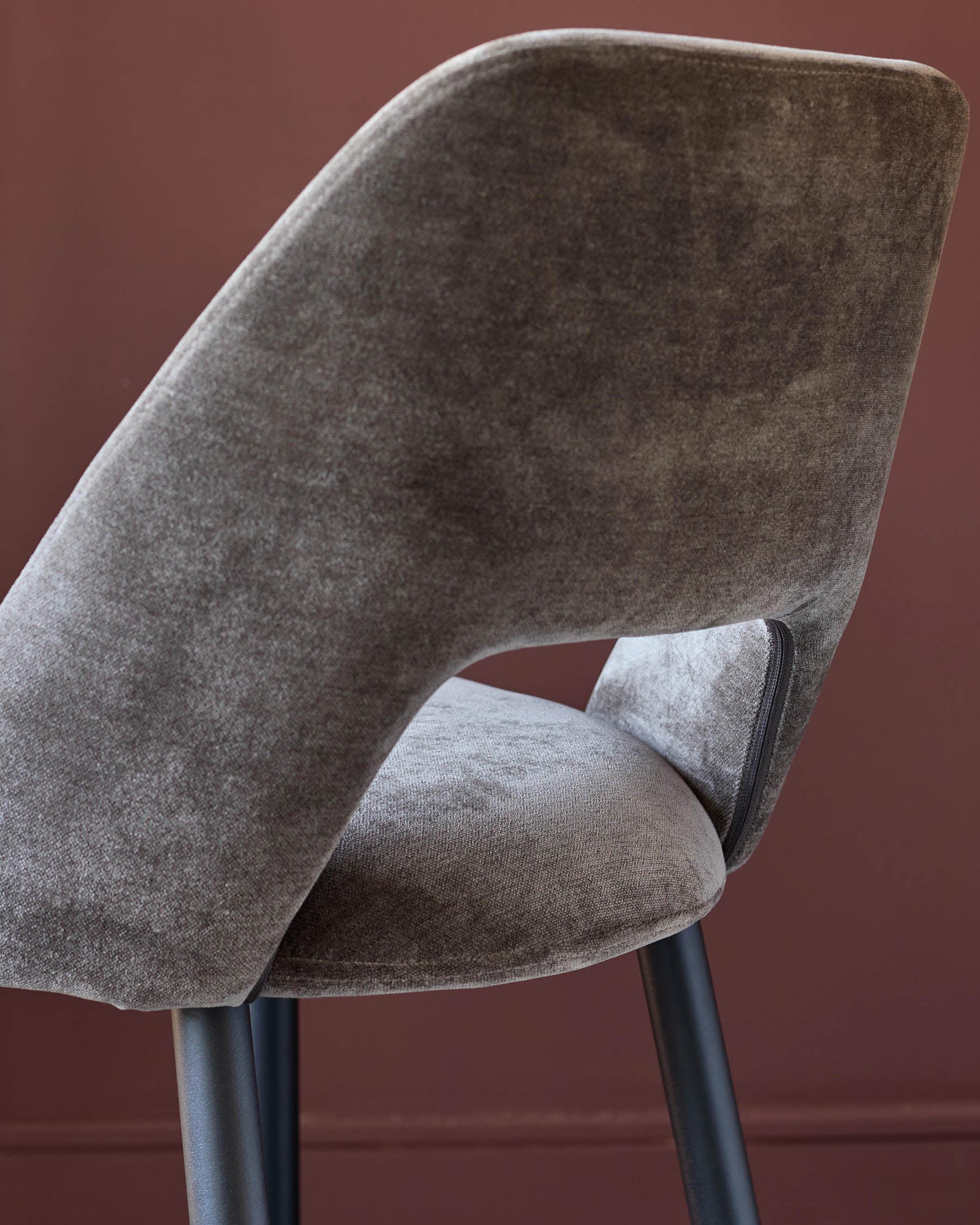 Lottie mocha fabric bar stool - Image 6