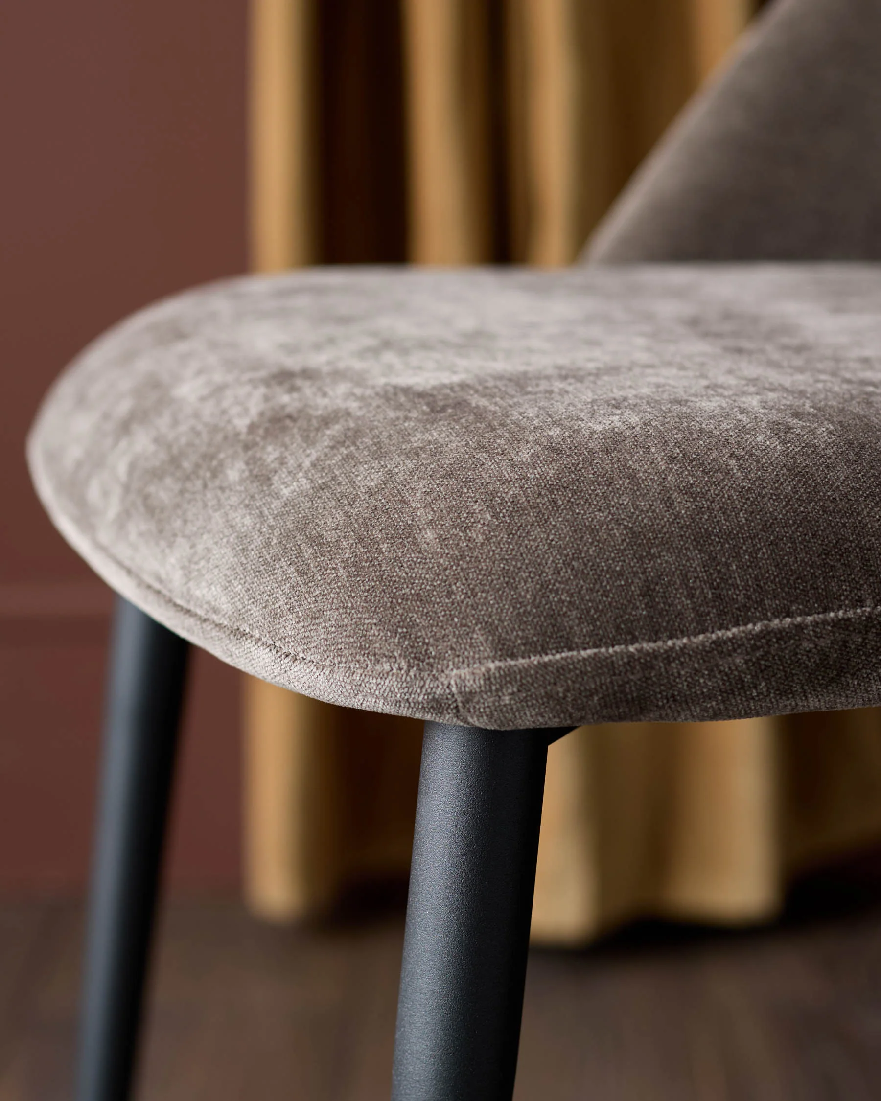 Lottie mocha fabric dining chair - Image 6