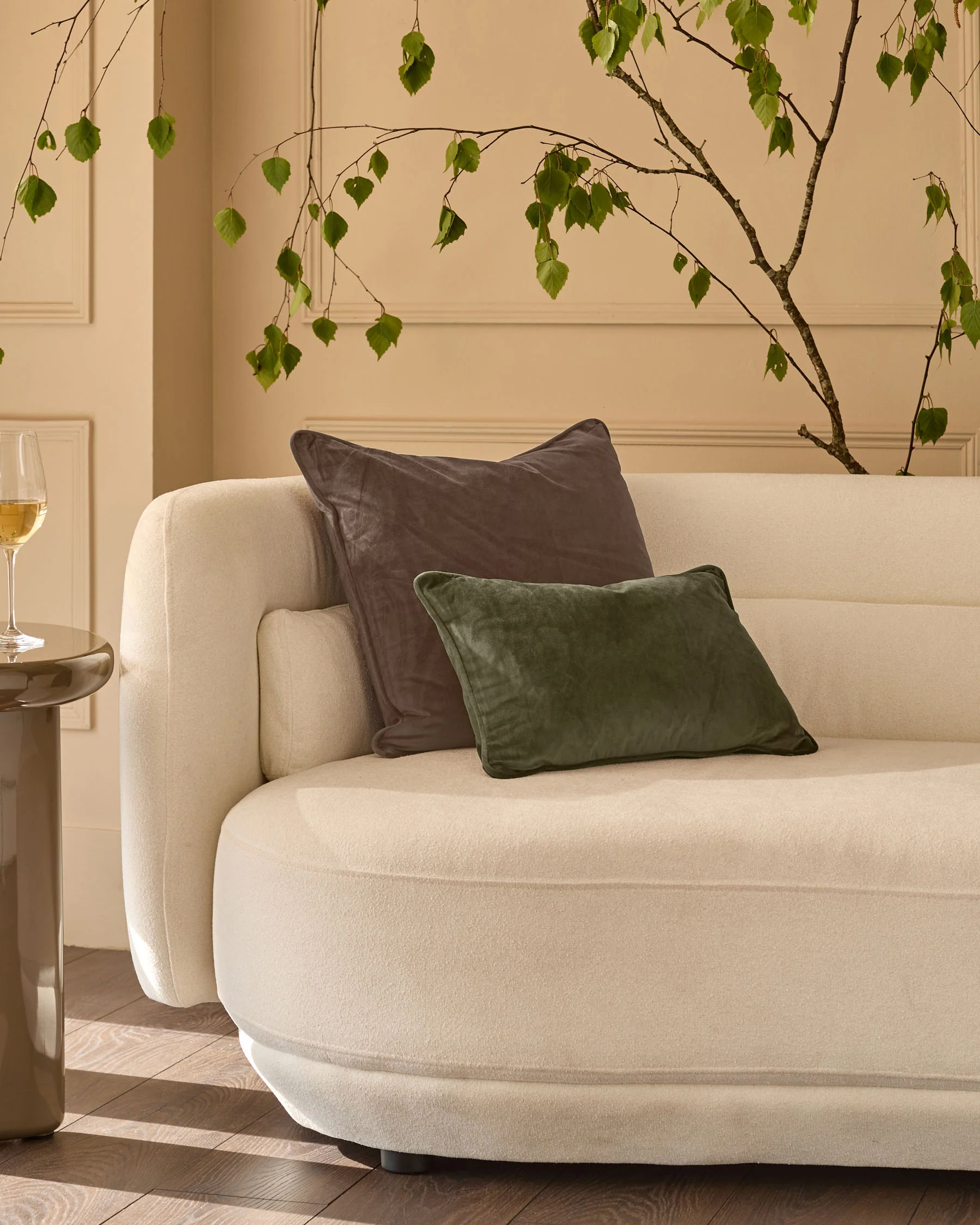 Luca olive green large cushion - Image 2