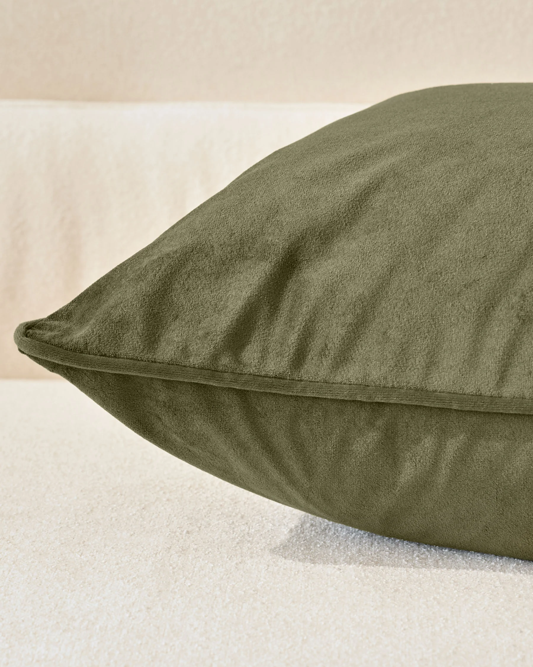 Luca olive green large cushion - Image 4