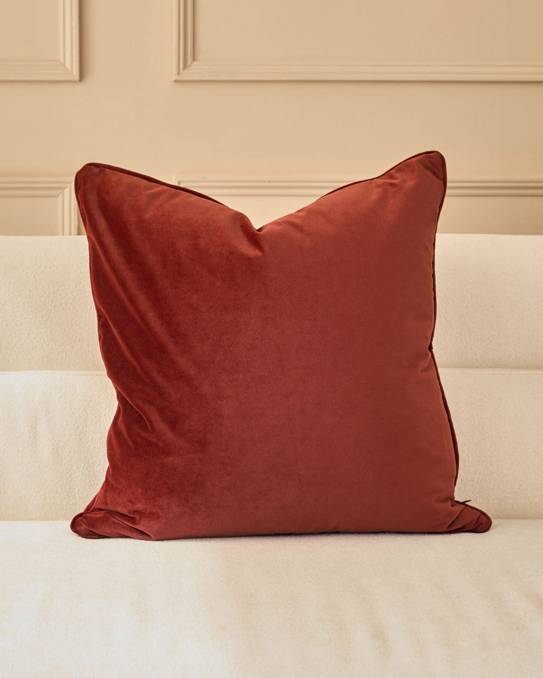 Luca toffee red large cushion