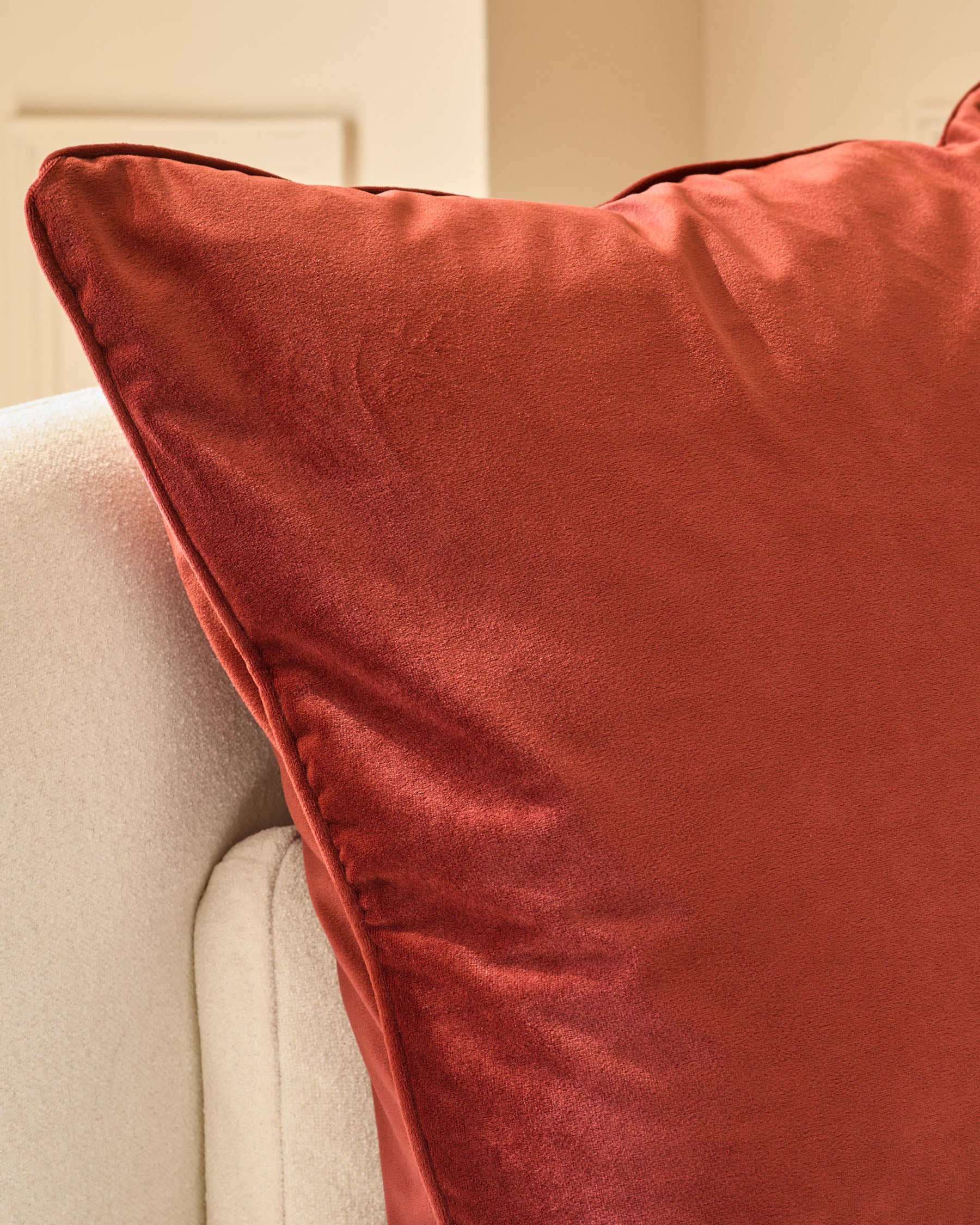 Luca toffee red large cushion - Image 5