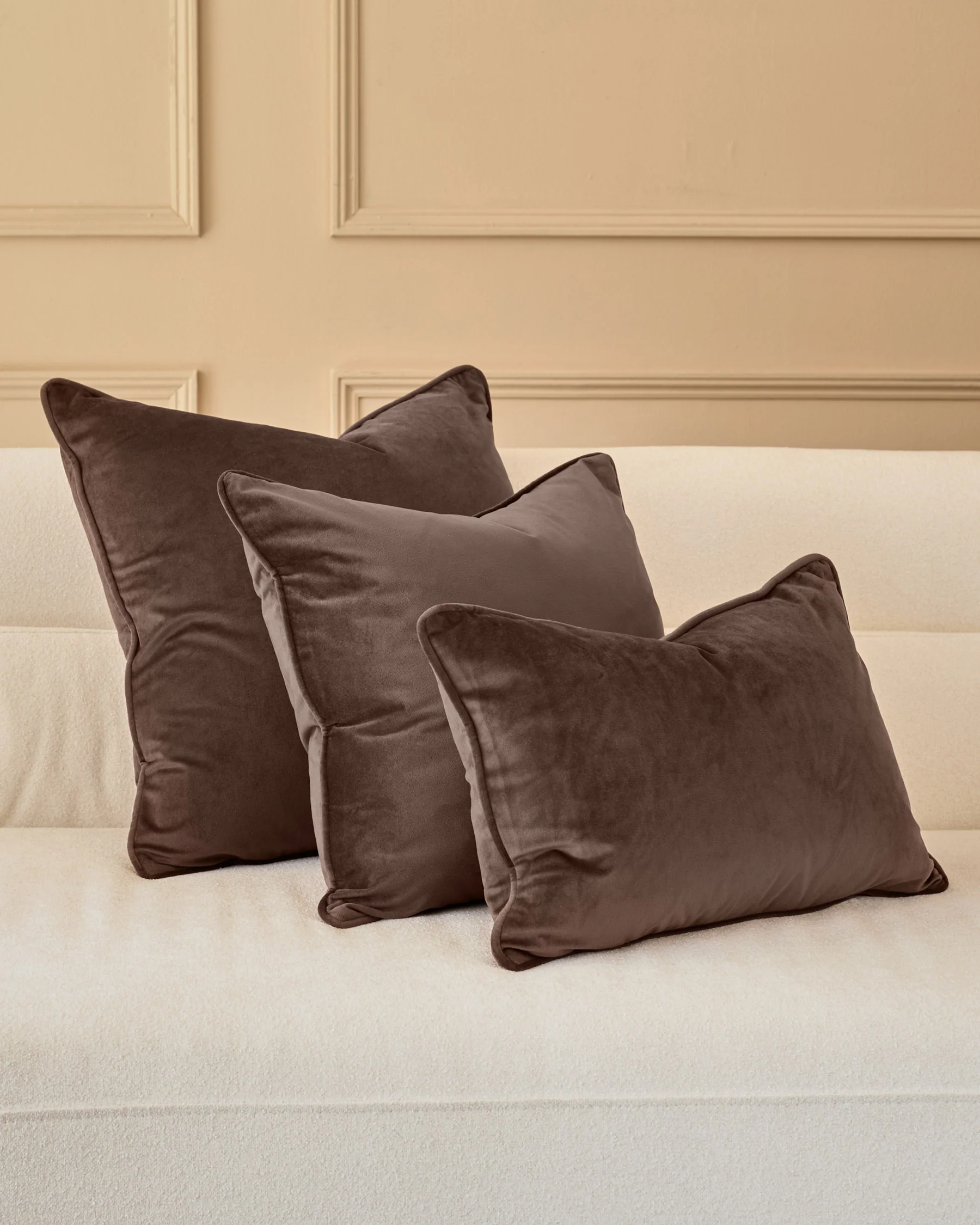 Luca chocolate rectangle cushion - Image 3
