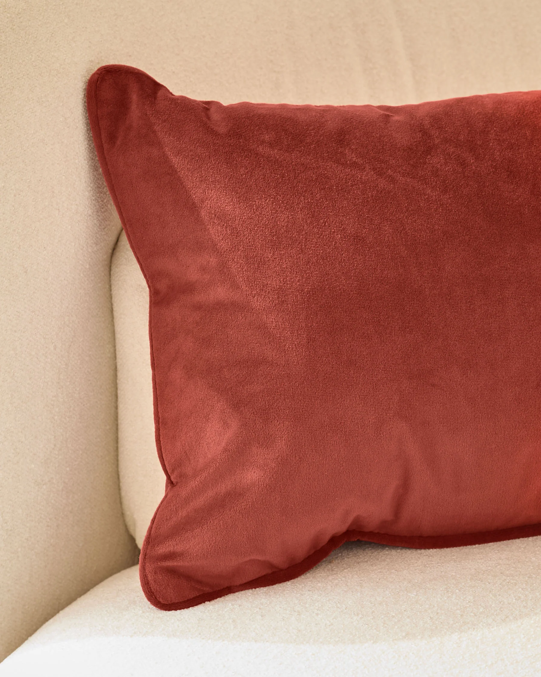 Luca toffee red rectangle cushion - Image 5