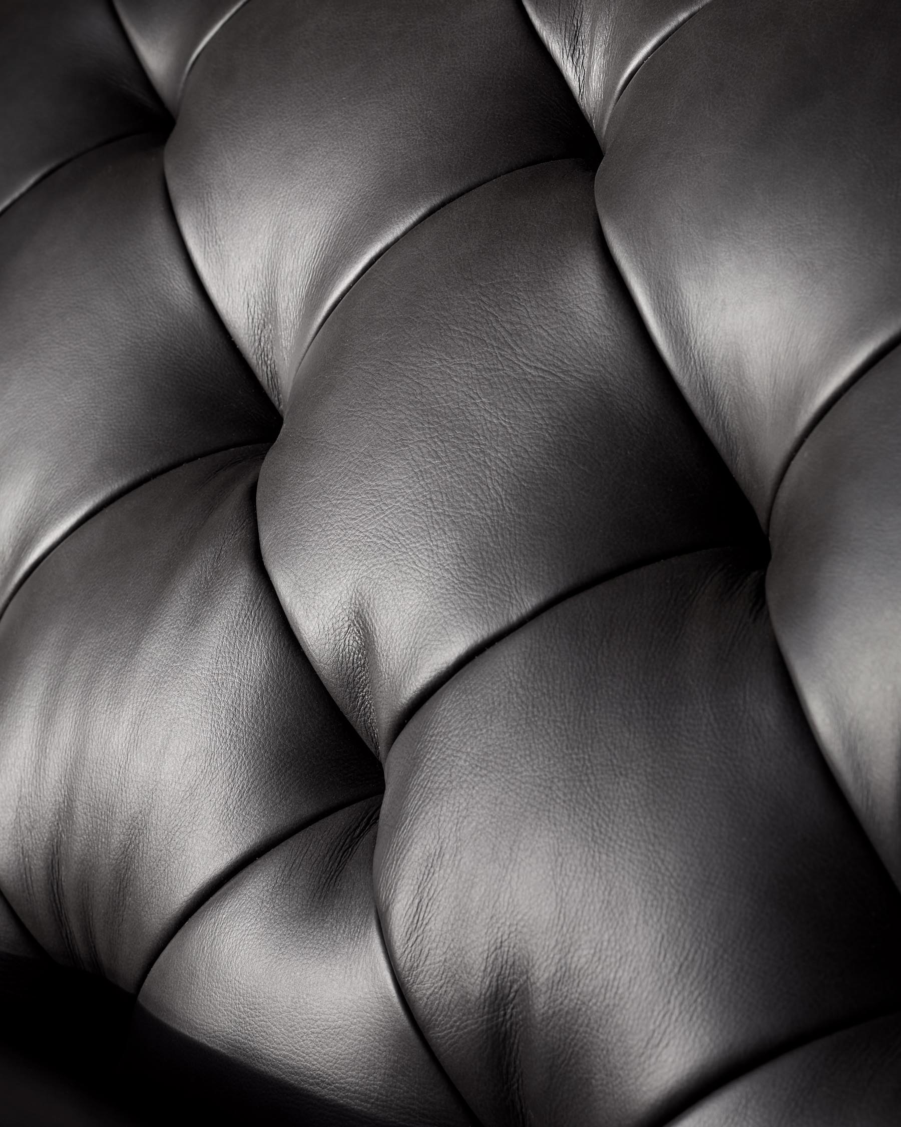 Luxe black leather 2 seater sofa - Image 4