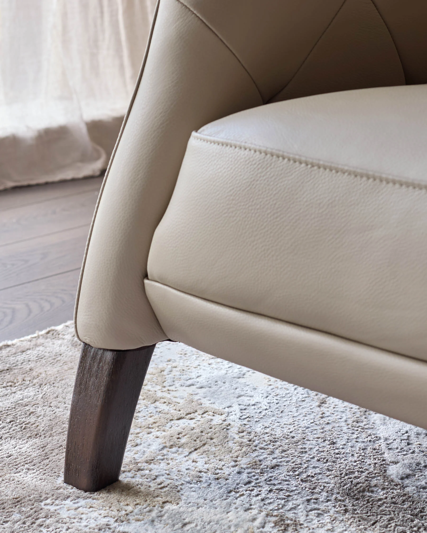 Luxe natural leather 2 seater sofa - Image 9