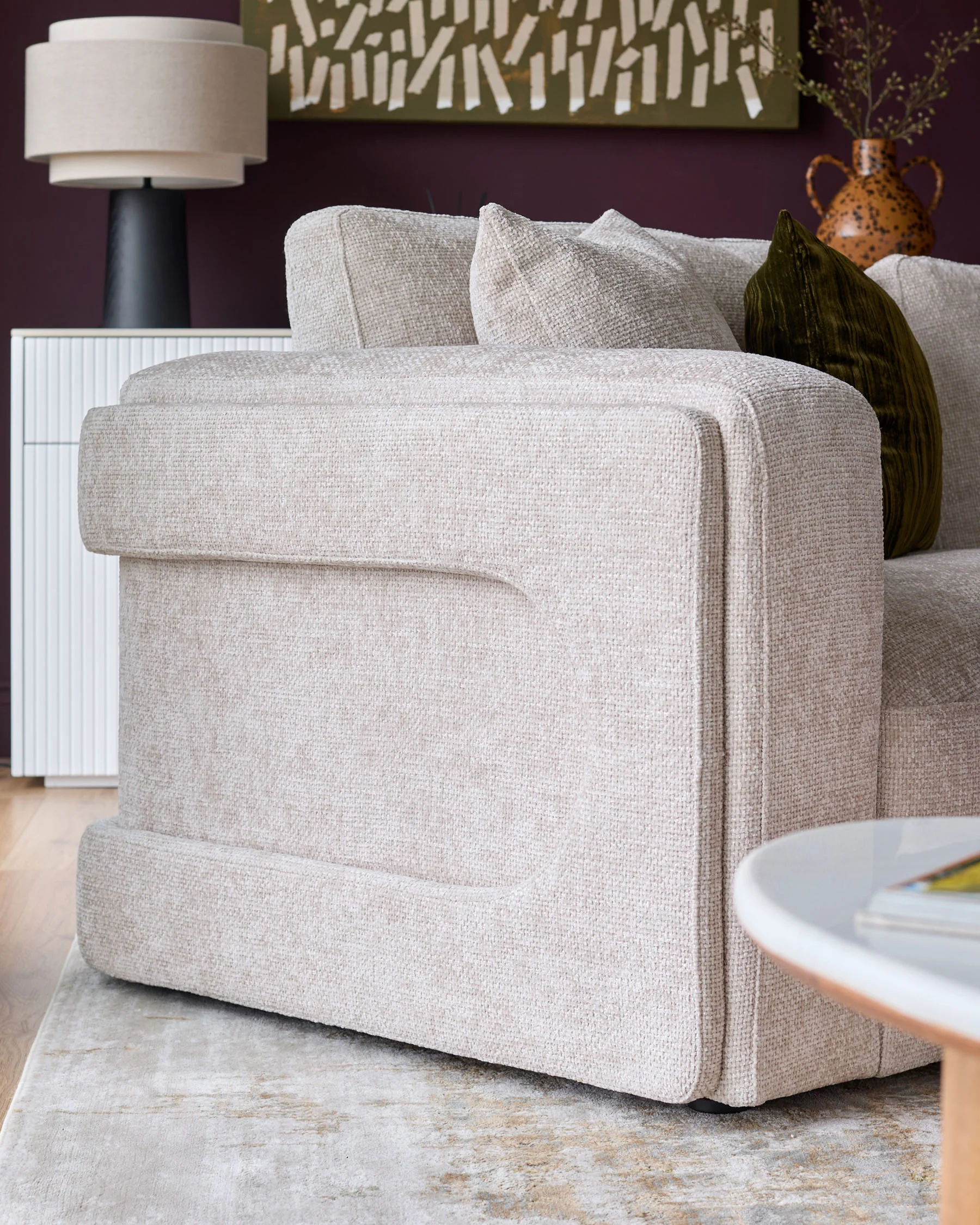 Lynetta natural weave 3 seater sofa - Image 3