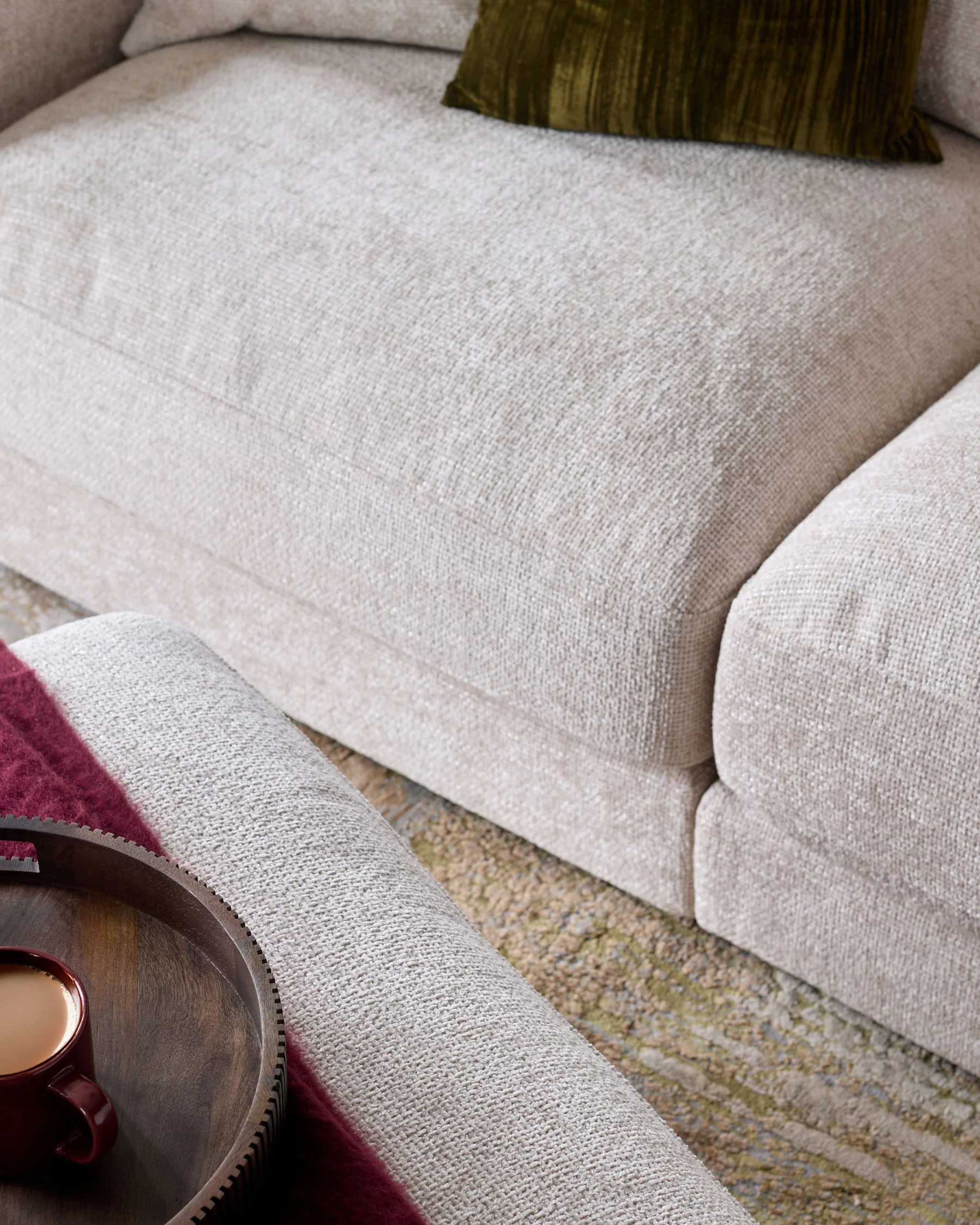 Lynetta natural weave small corner sofa - Image 8