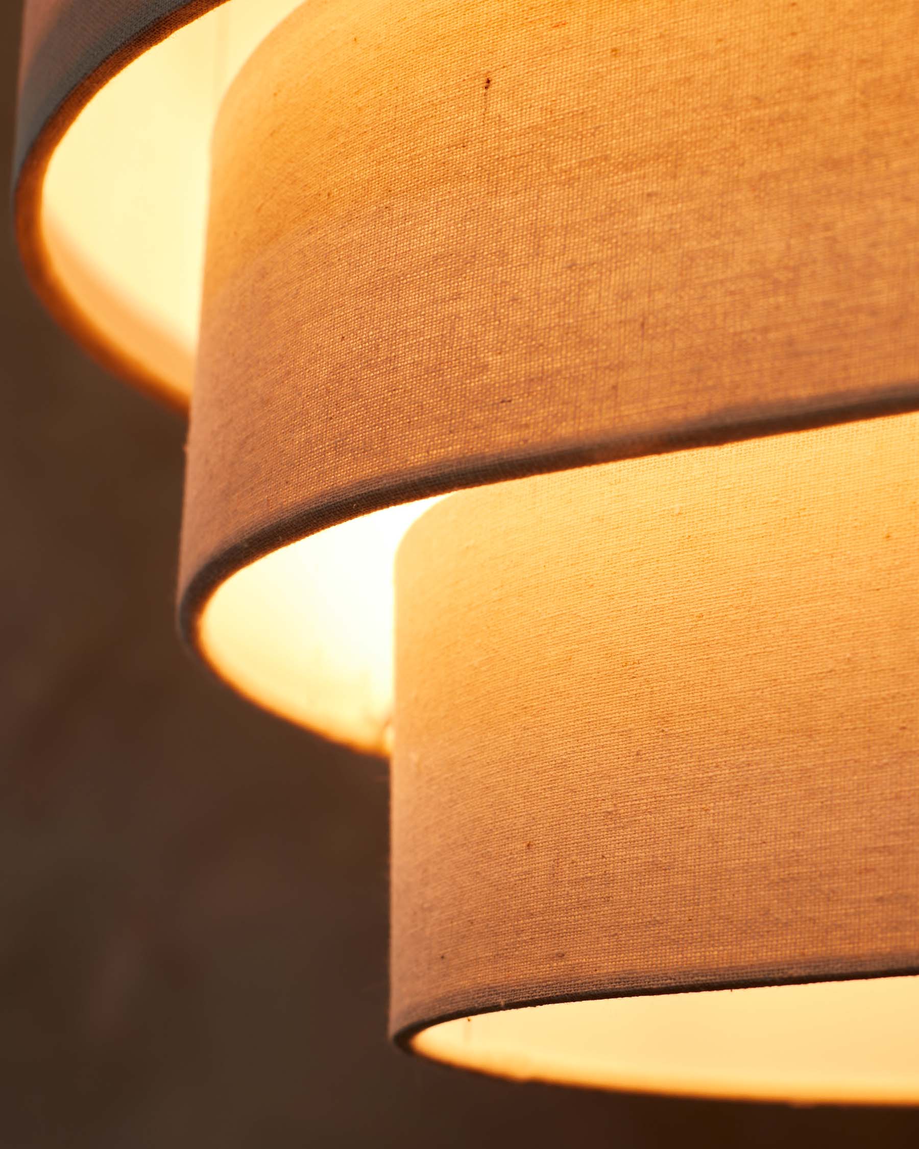 Madison natural linen oval adjustable pendant light - Image 5