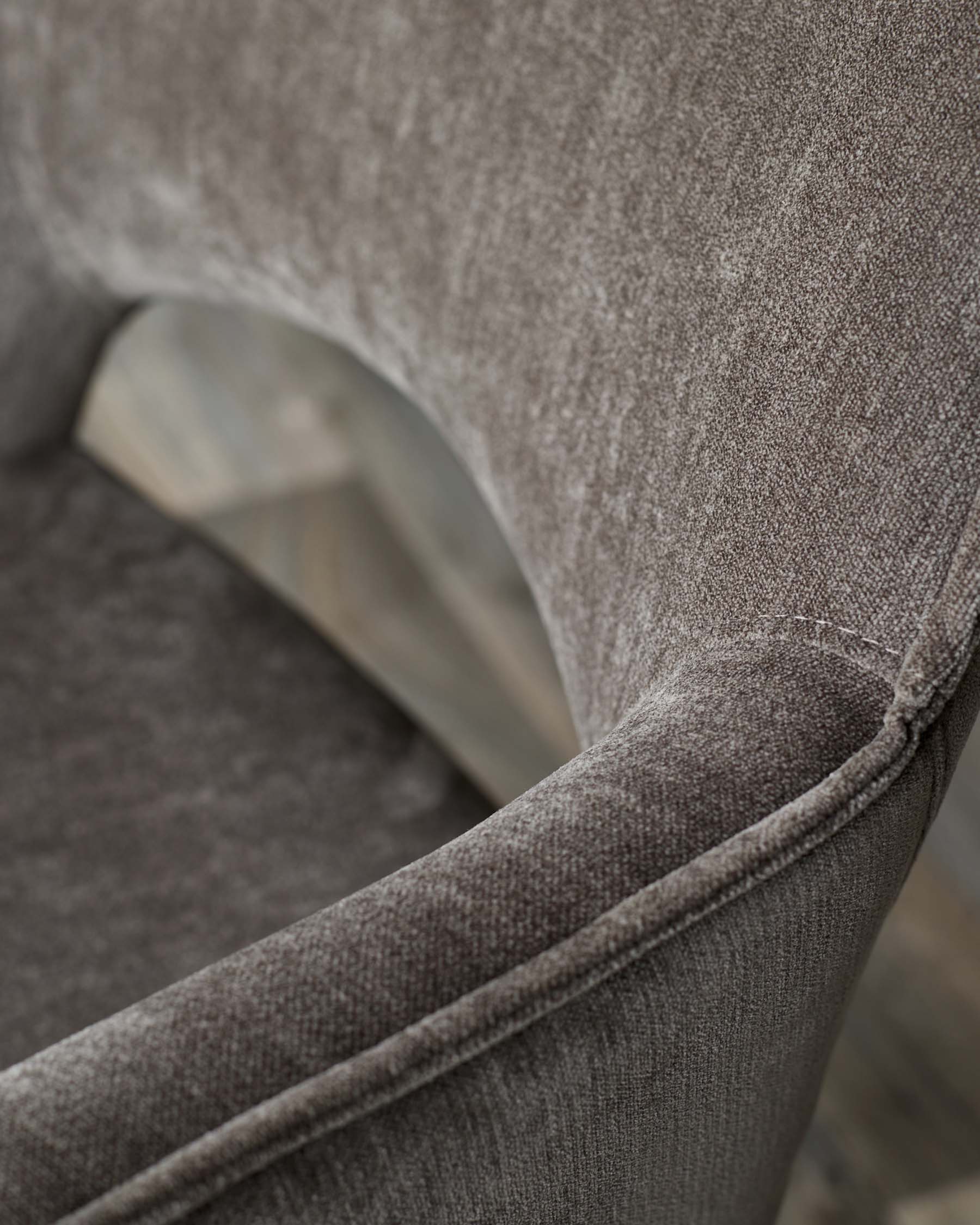 Marlow mocha fabric swivel dining chair - Image 5