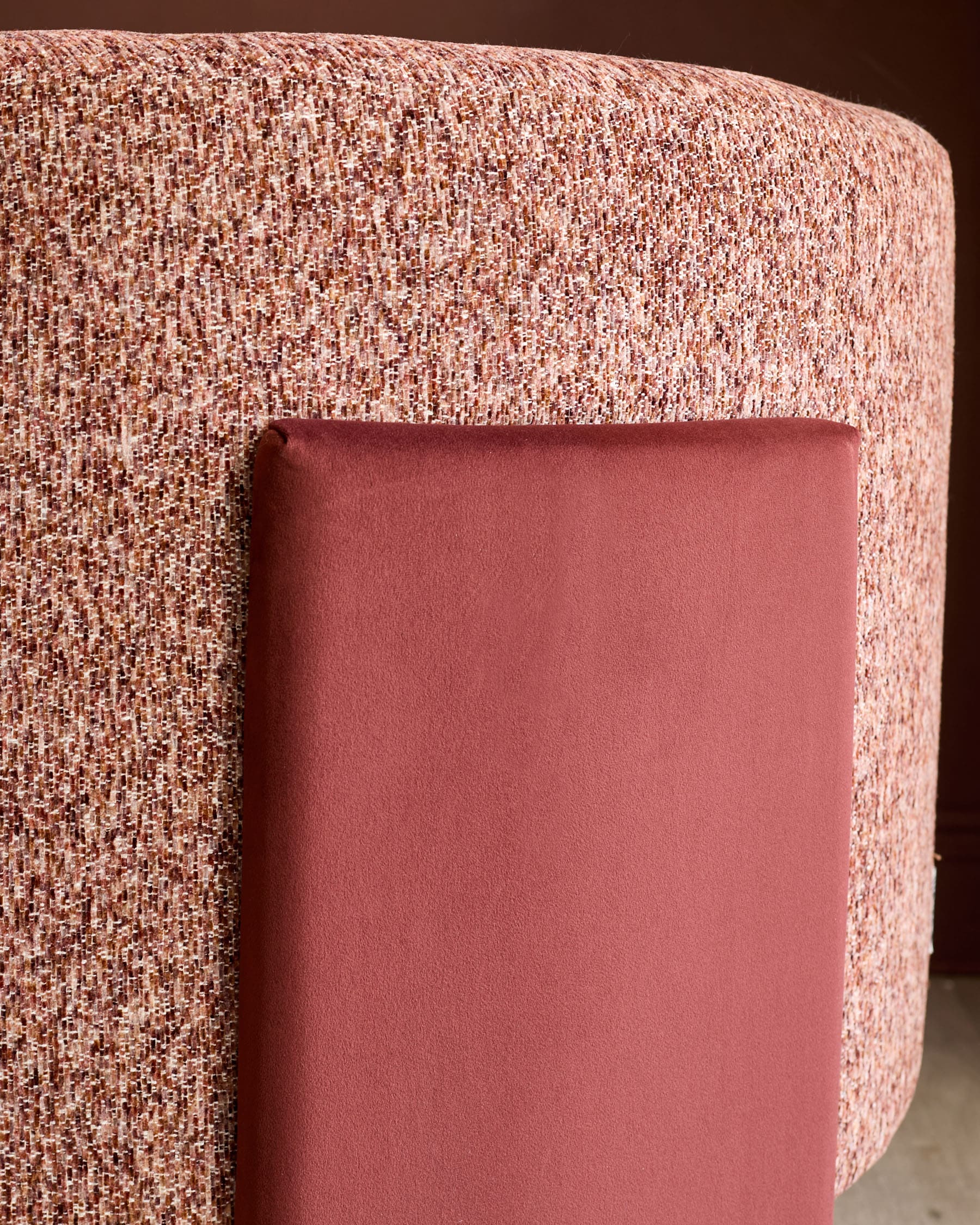 Miles toffee red mixed material occasional chair - Image 10