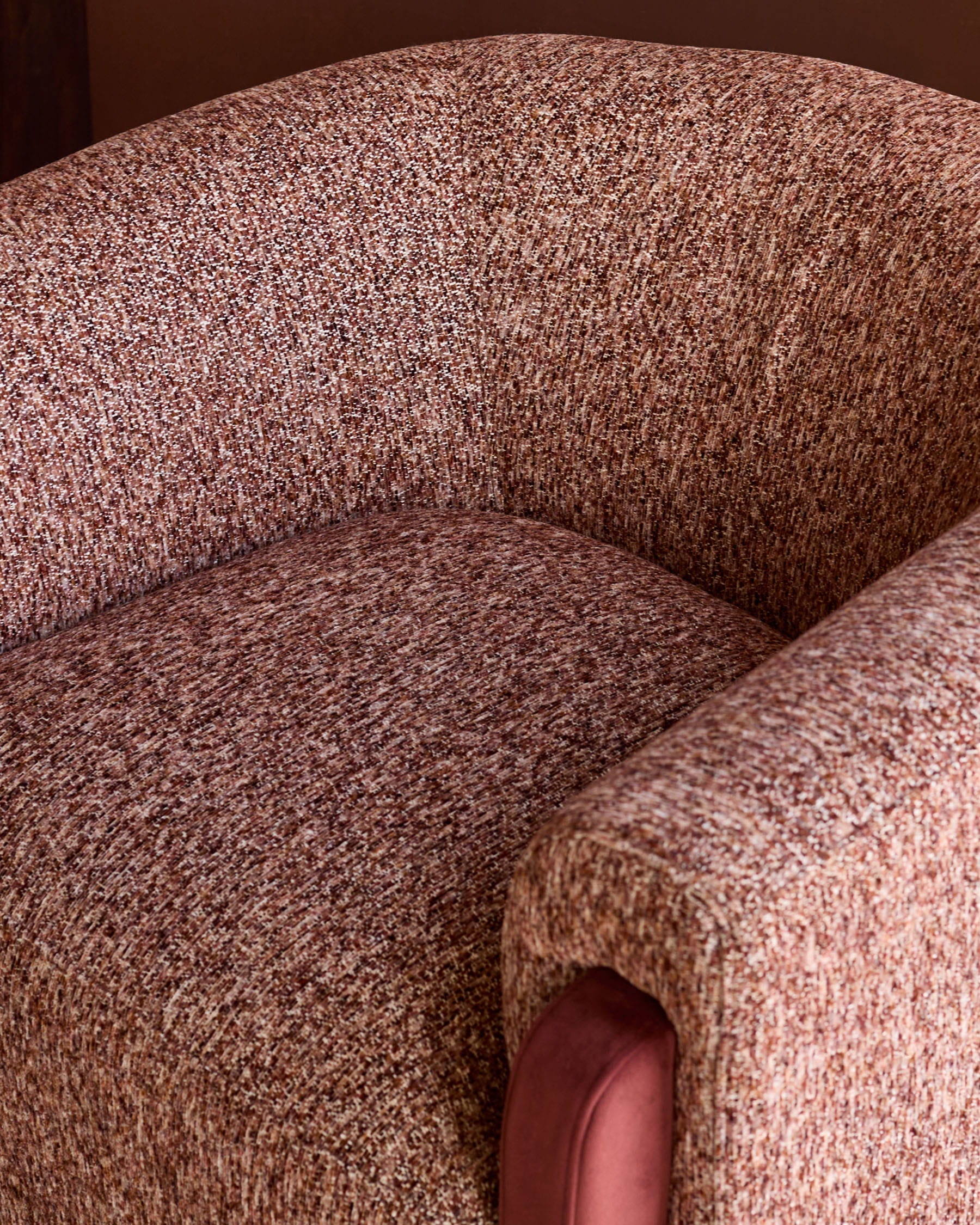 Miles toffee red mixed material occasional chair - Image 8