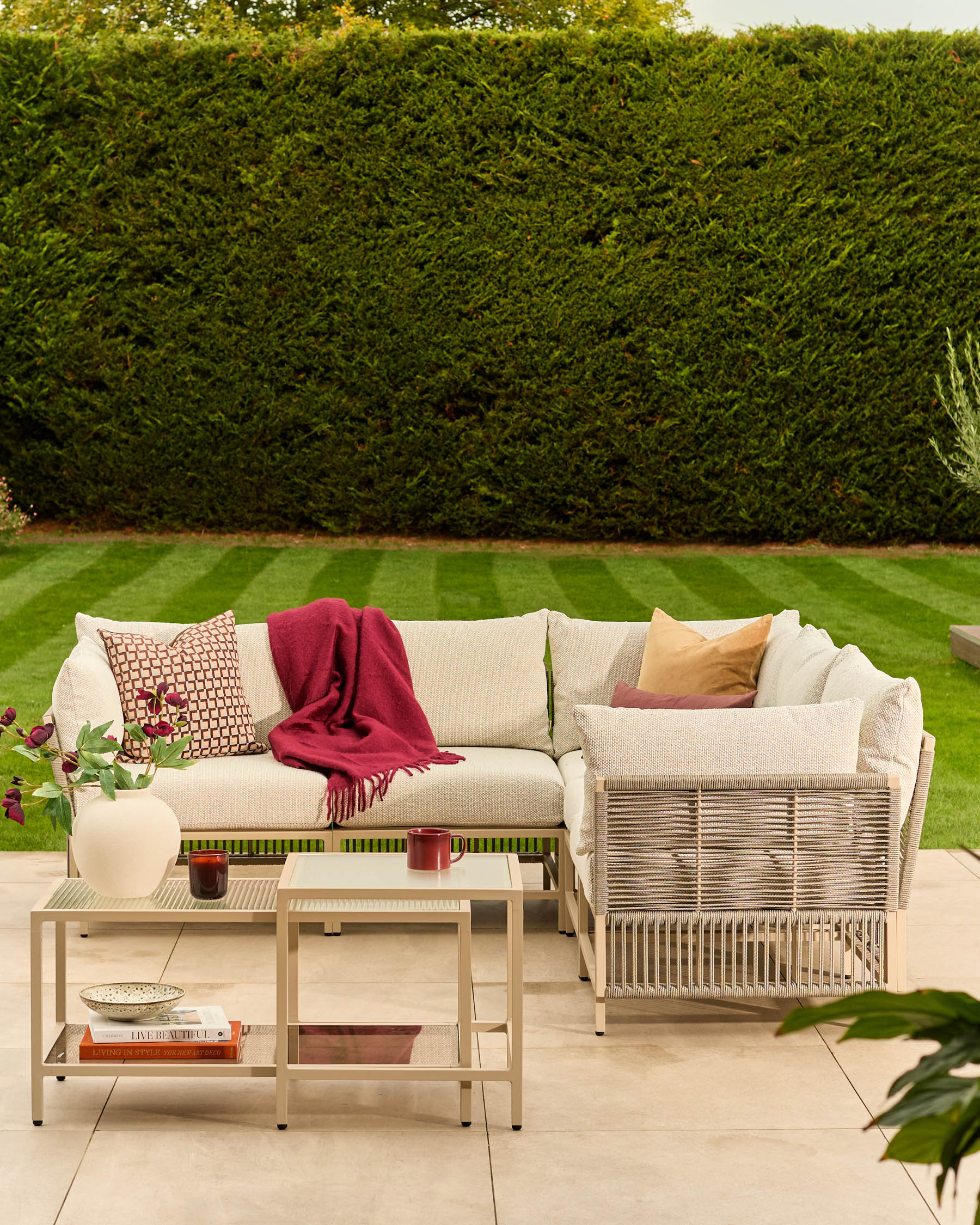 Minori natural garden nest of coffee tables - Image 7