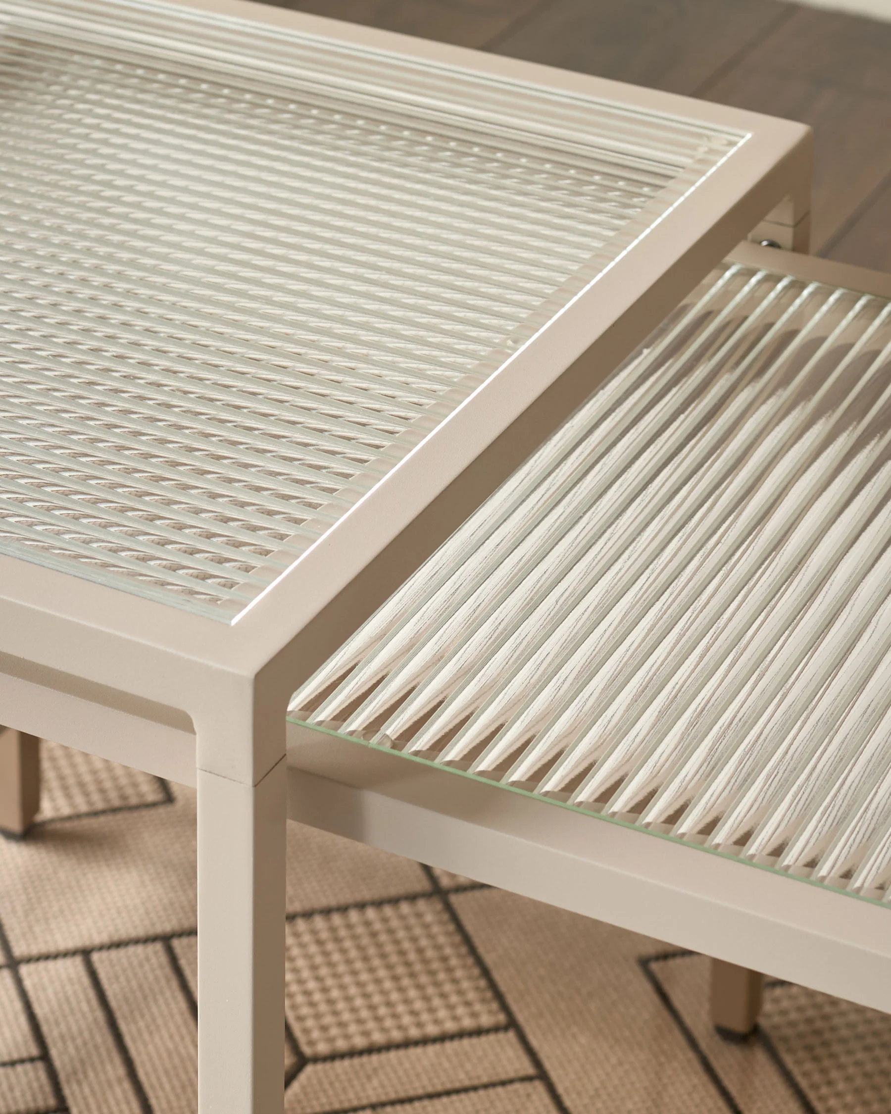 Minori natural garden nest of coffee tables - Image 8