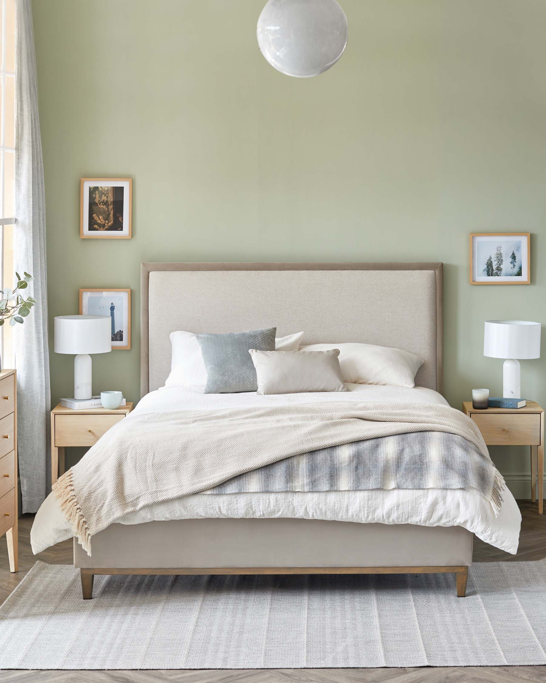 Monica Natural Champagne Fabric Double Ottoman Storage Bed - Image 2