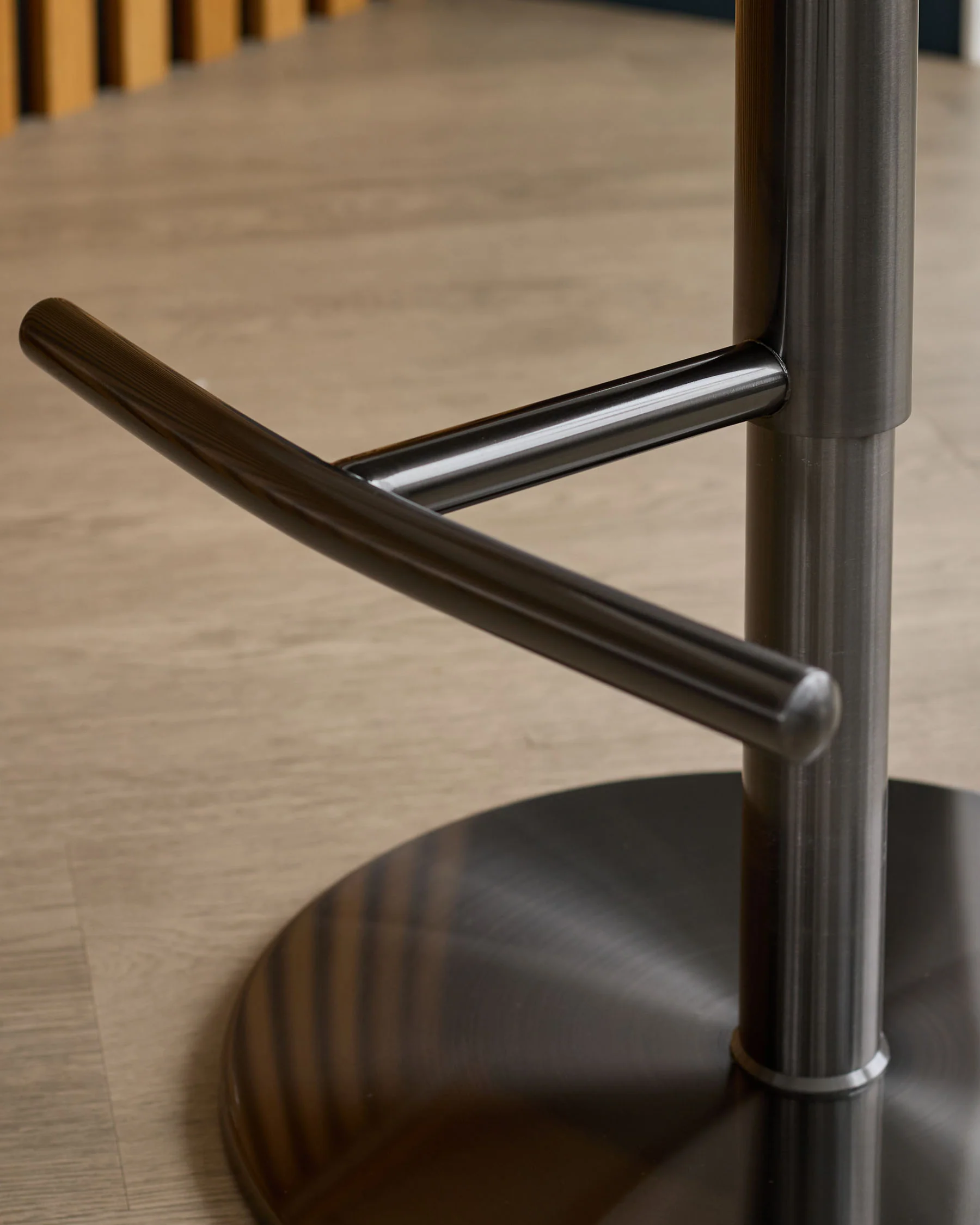 Myra olive green velvet and mocha velvet gas lift bar stool - Image 8