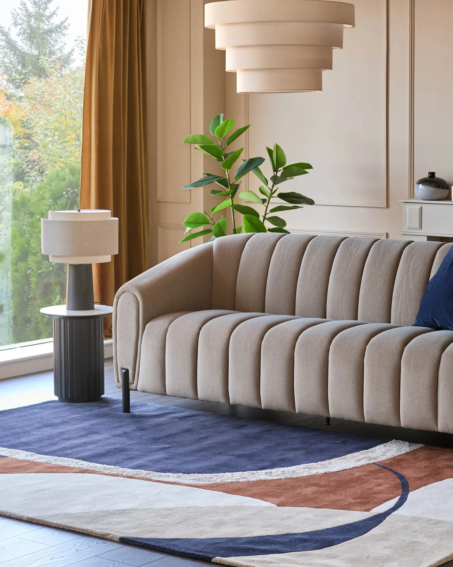 Neo navy textured medium rug - Image 3