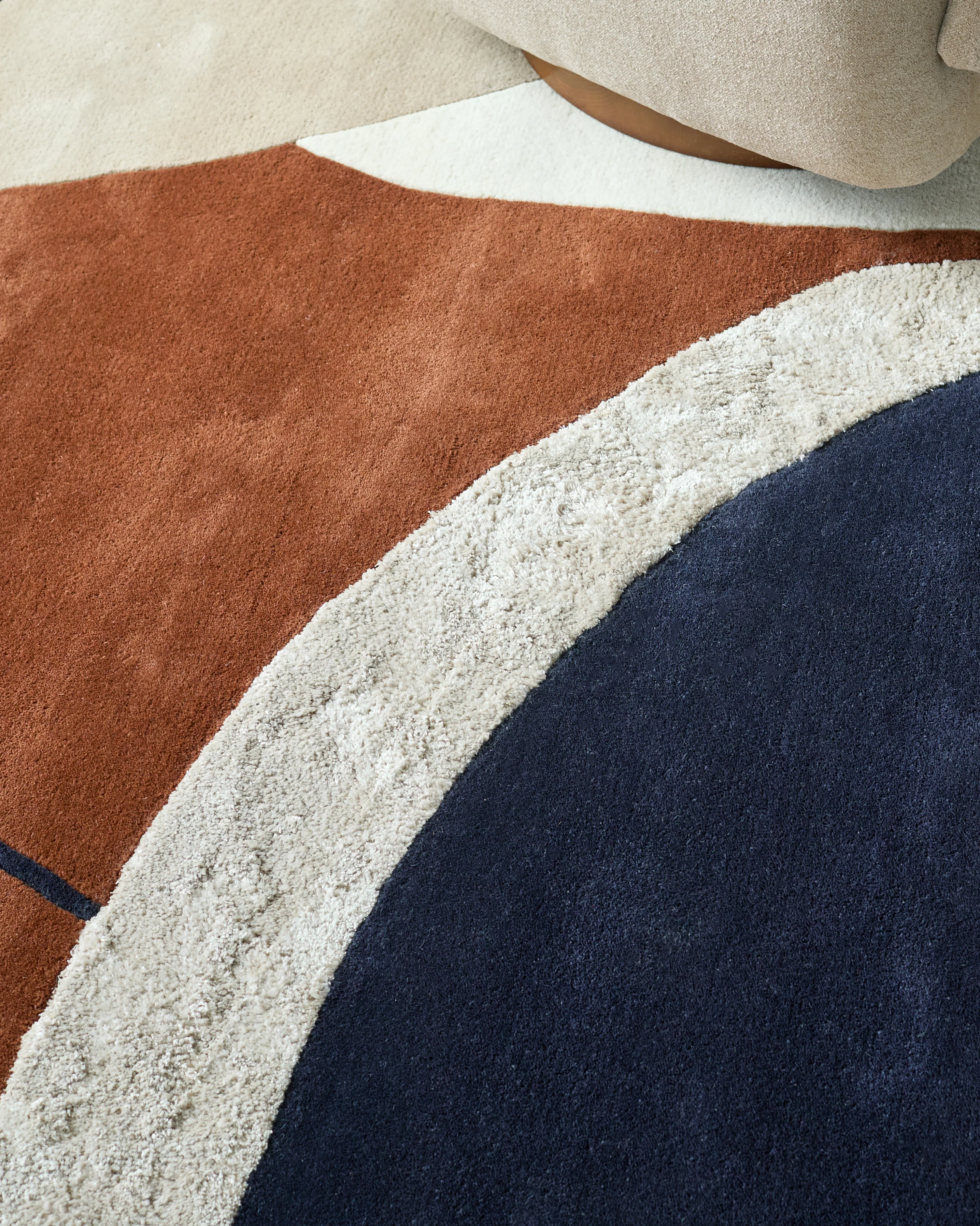 Neo navy textured small rug - Image 8