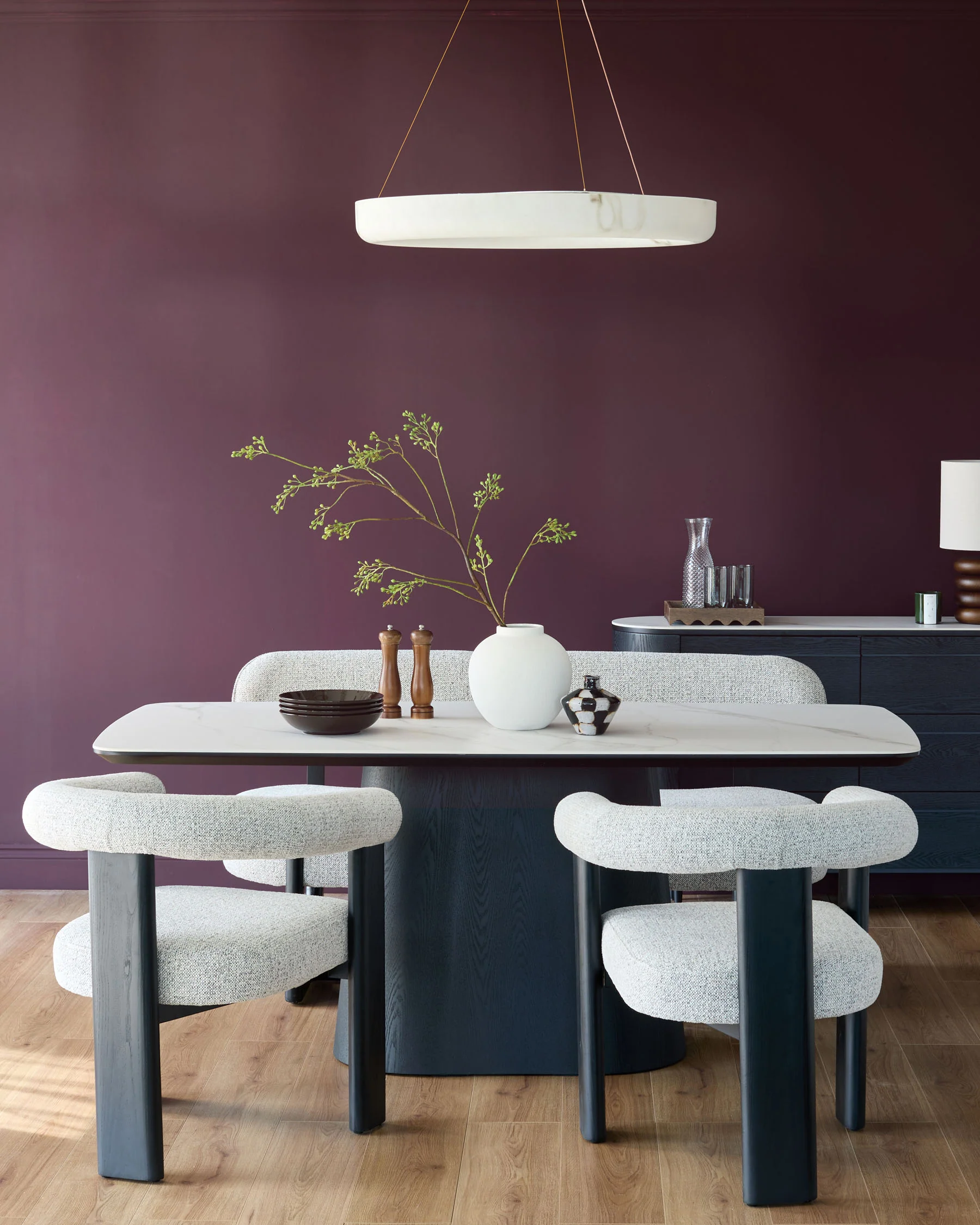 Orion grey chunky chenille dining chair - Image 4