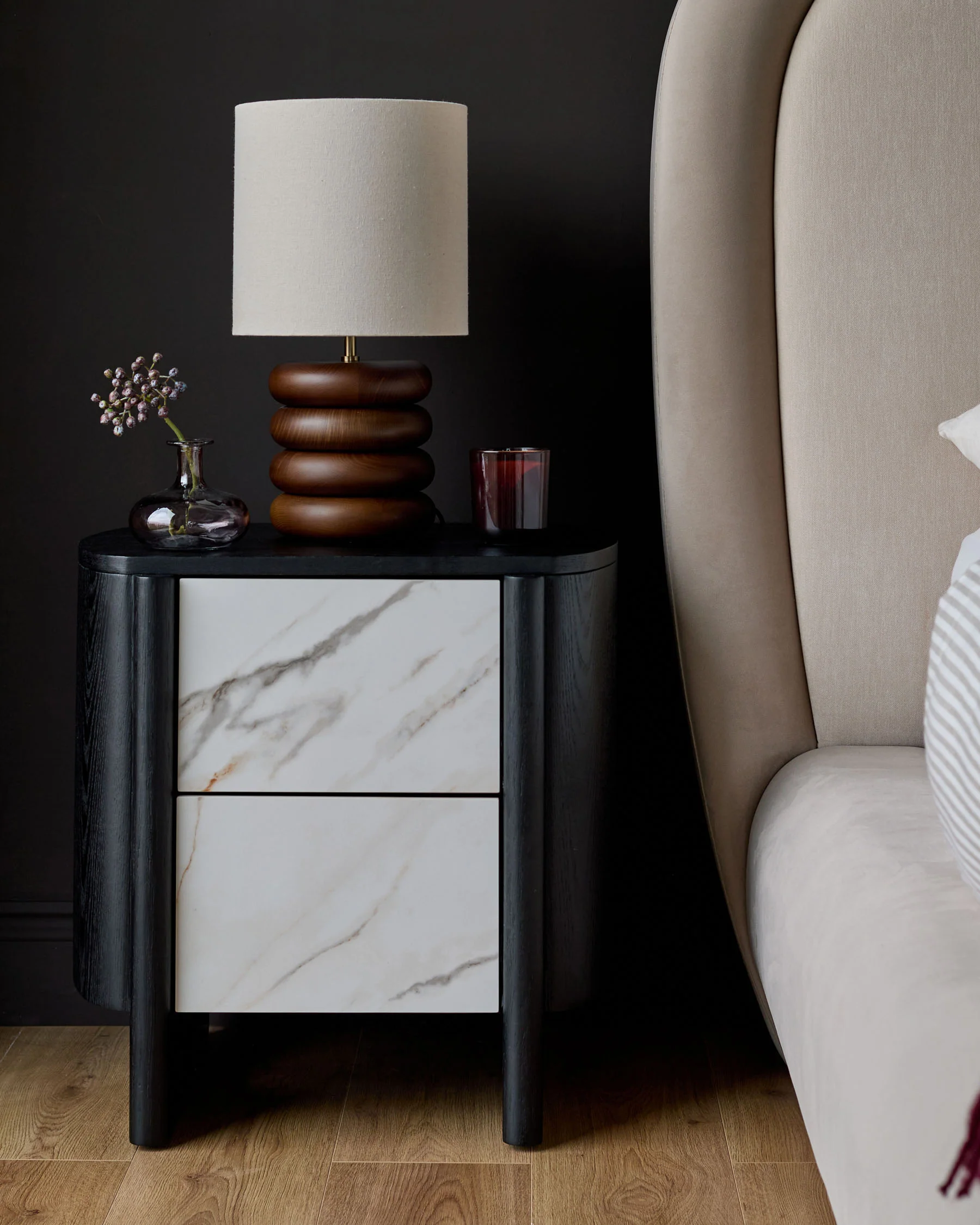 Orlan natural ceramic bedside table
