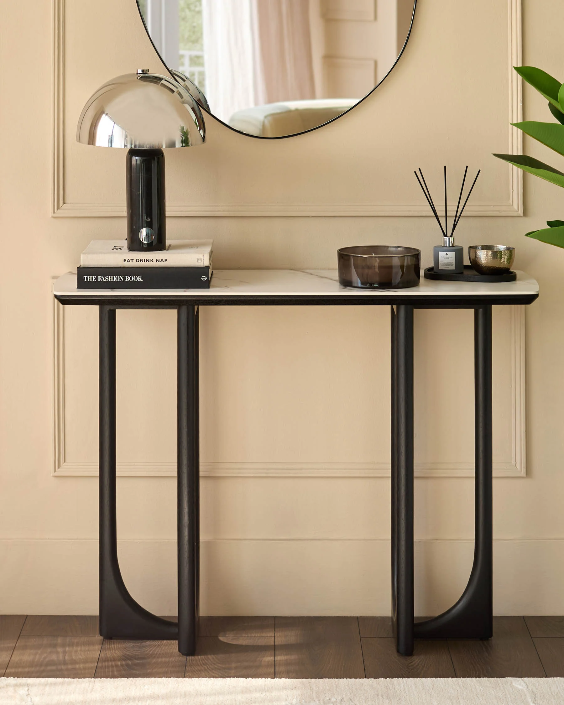Orlan natural ceramic console table - Image 2