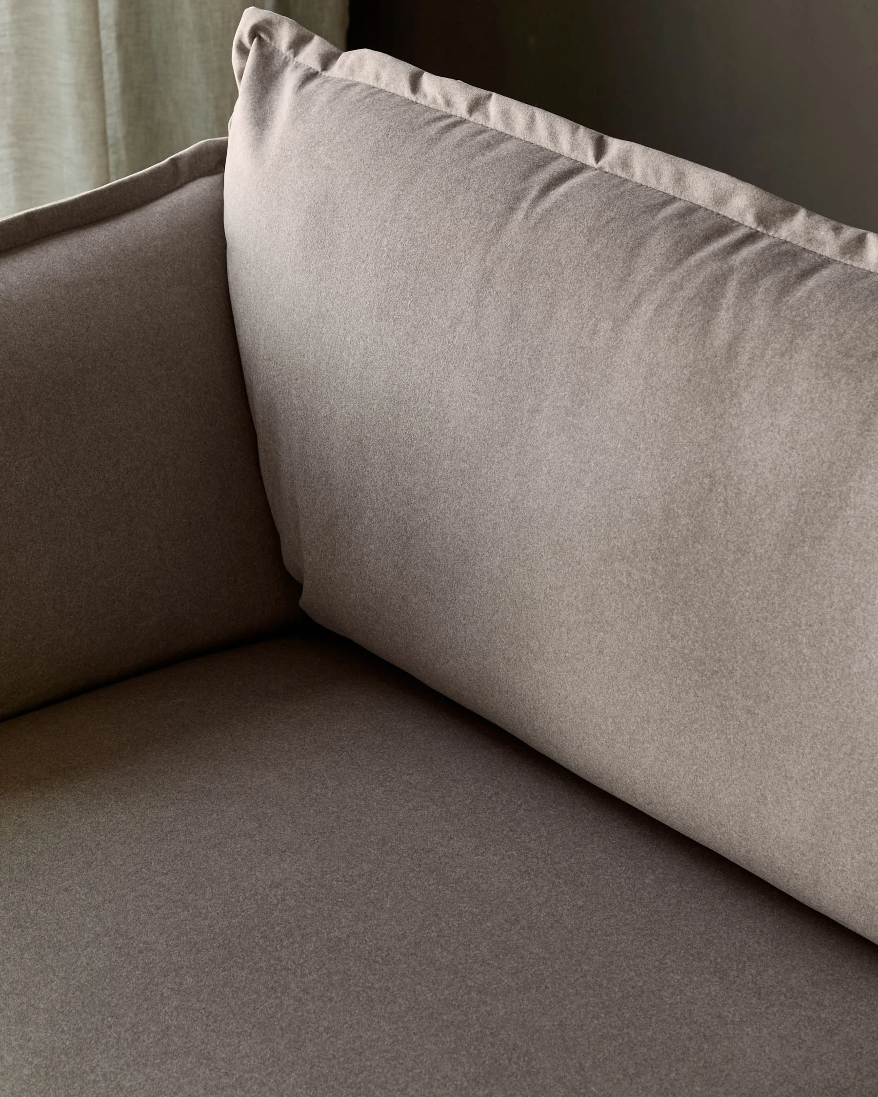 Otto mocha plush fabric 2 seater sofa - Image 9
