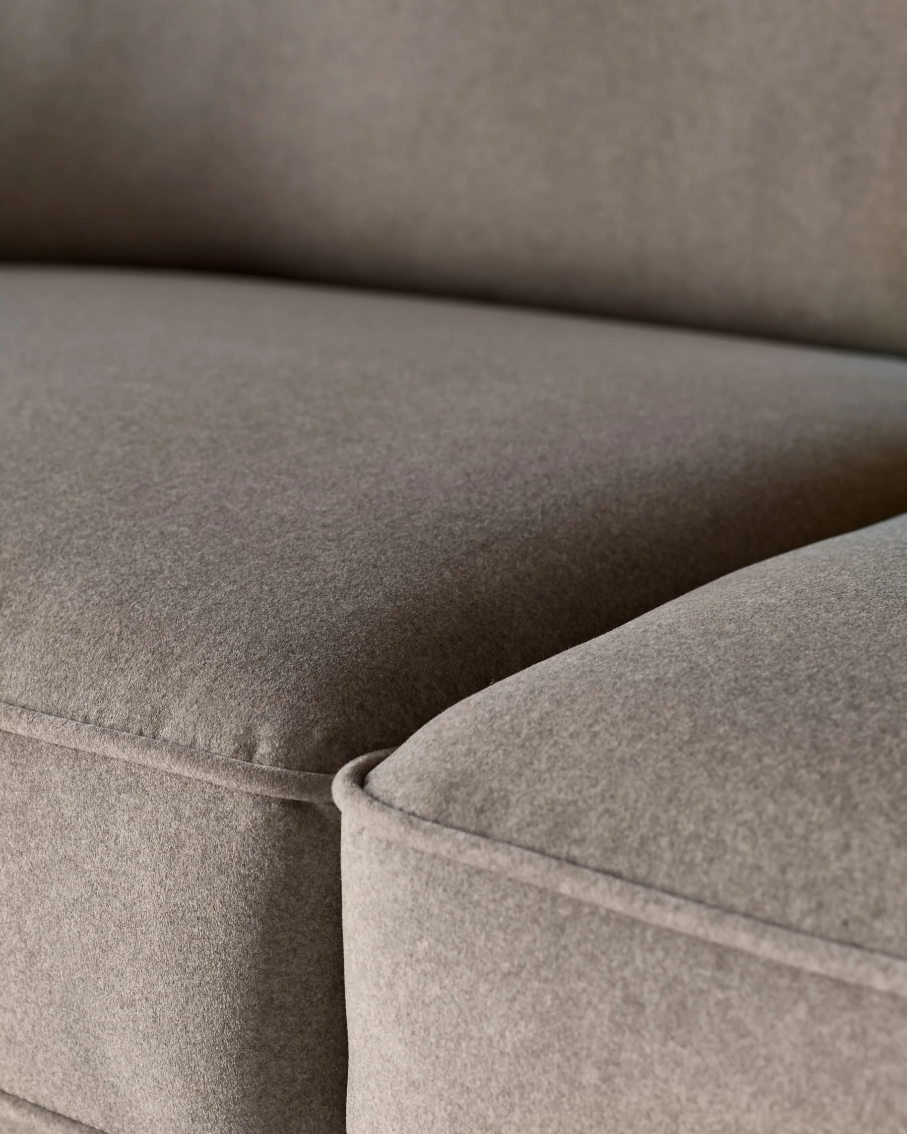Otto mocha plush fabric 2 seater sofa - Image 4