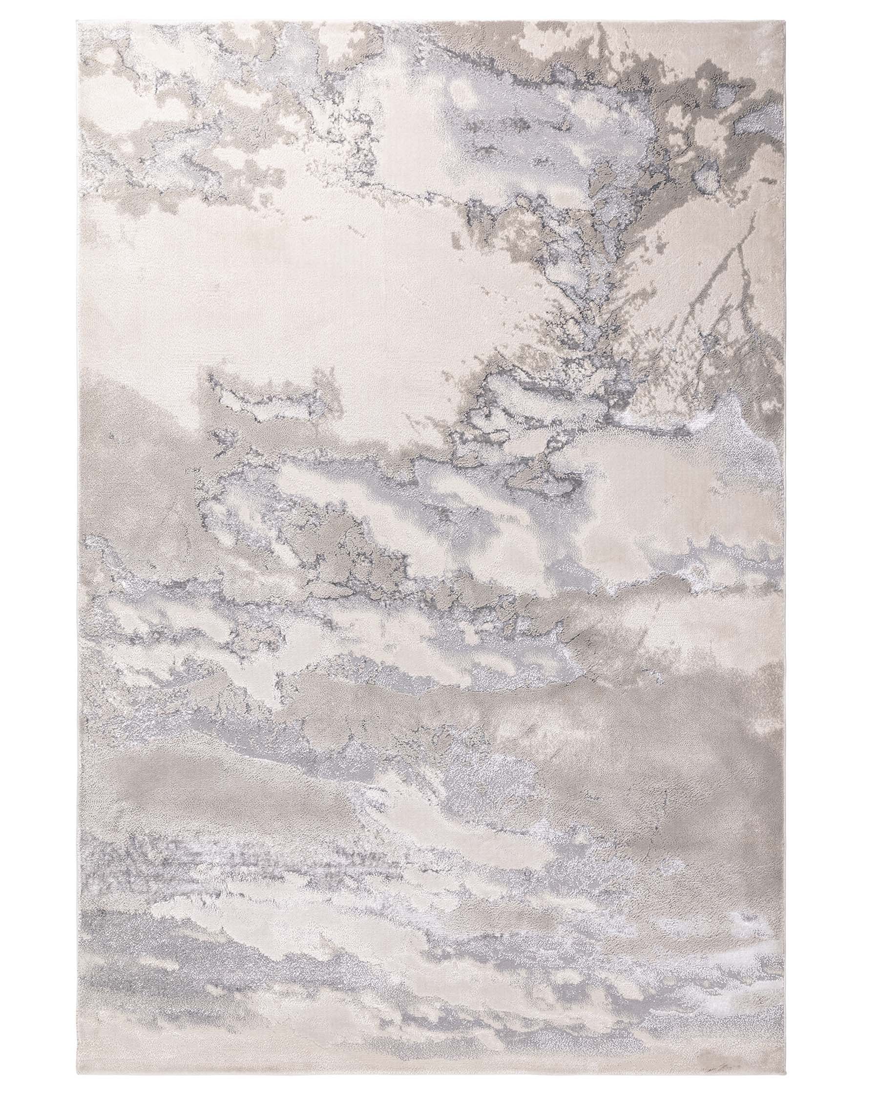 Perla silver textured small rug