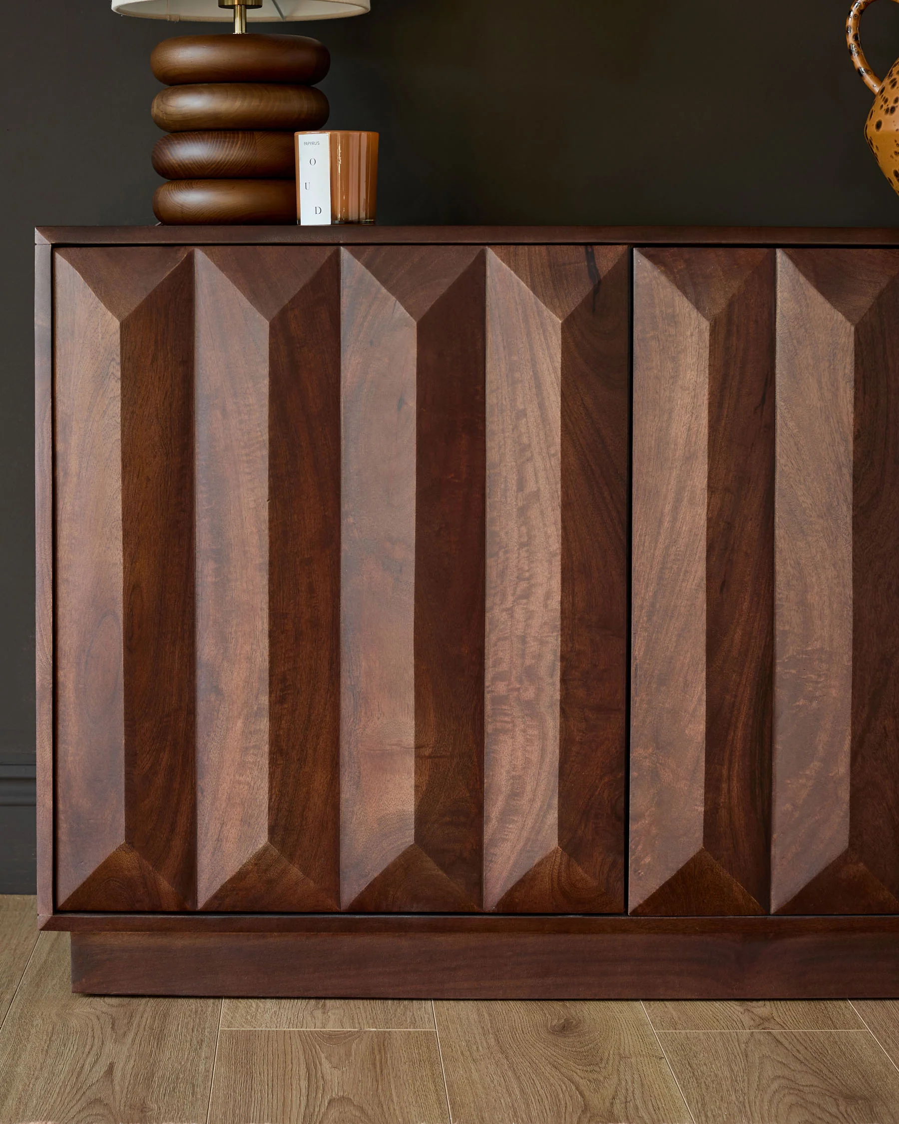 Ria dark wood large sideboard - Image 4