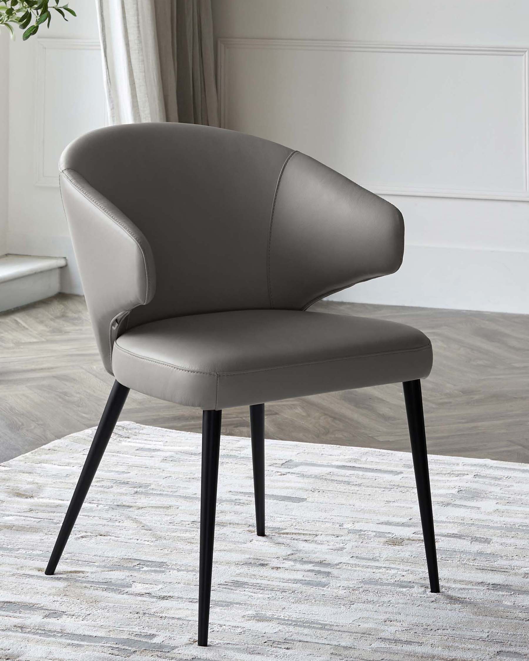 Riley 8 seater table and 8 Landon dark grey dining chairs set - Image 4